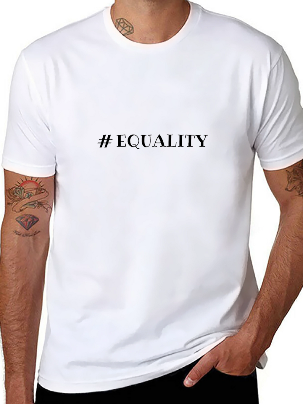 Camiseta Negra #Equality para Hombre