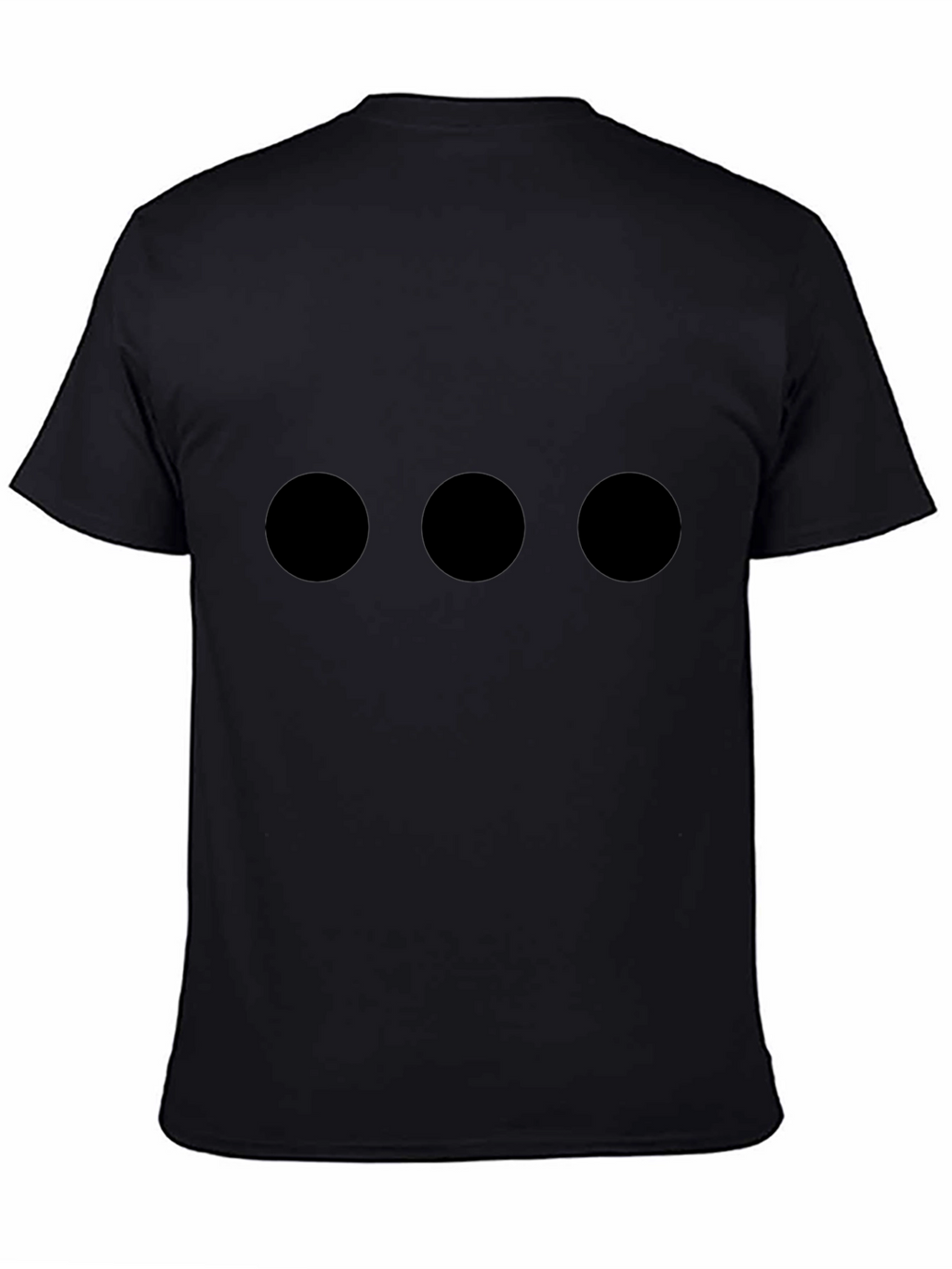 Camiseta Hombre Negra con Tres Círculos