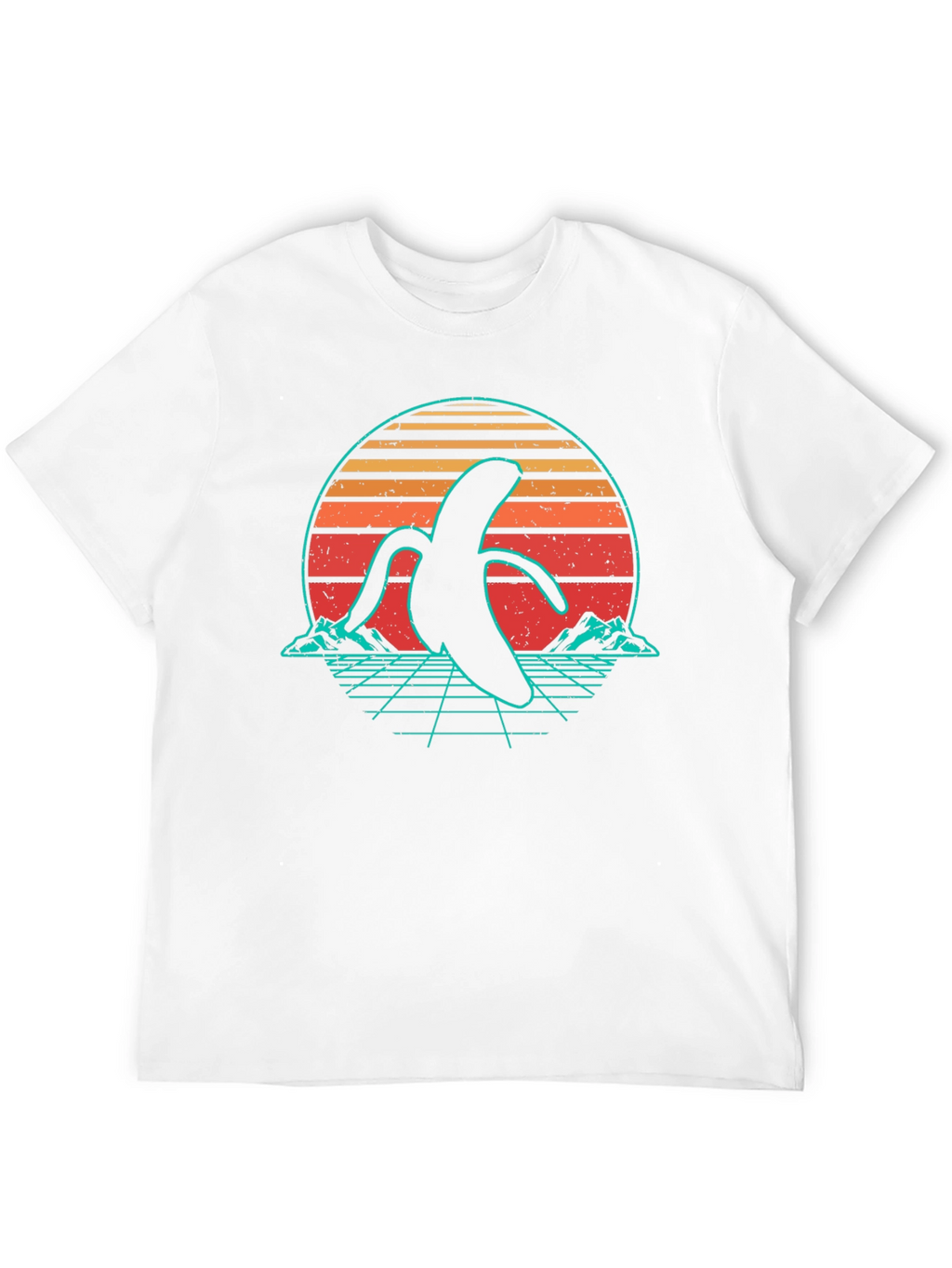 Camiseta Negra con Diseño Banana Retro