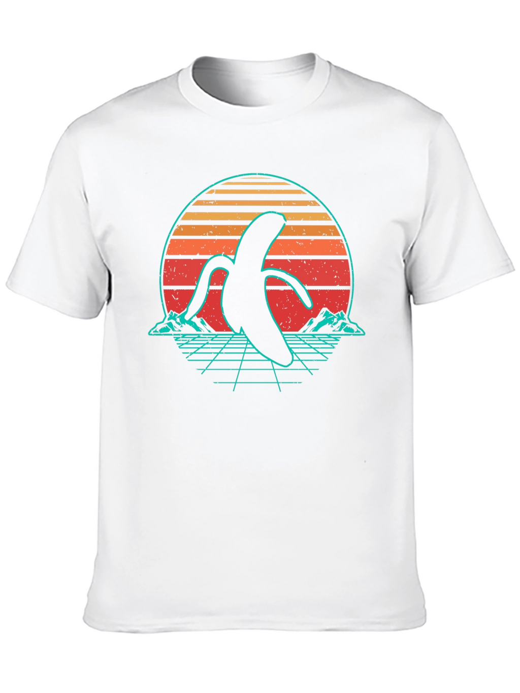 Camiseta Negra con Diseño Banana Retro