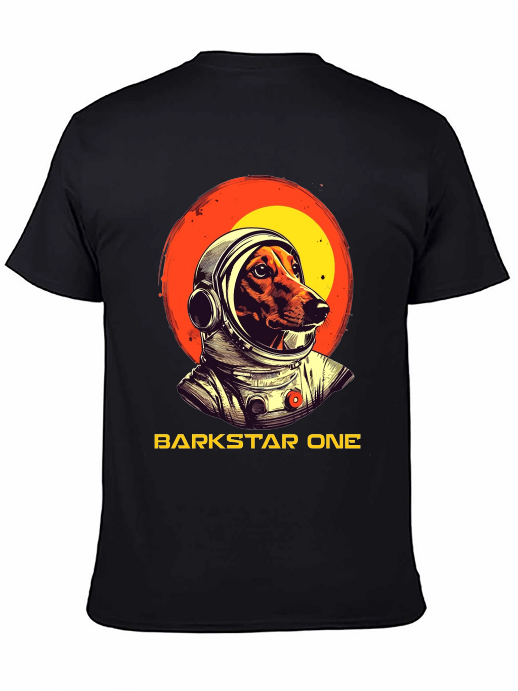 Camiseta Negra Barkstar One Astronauta Perro