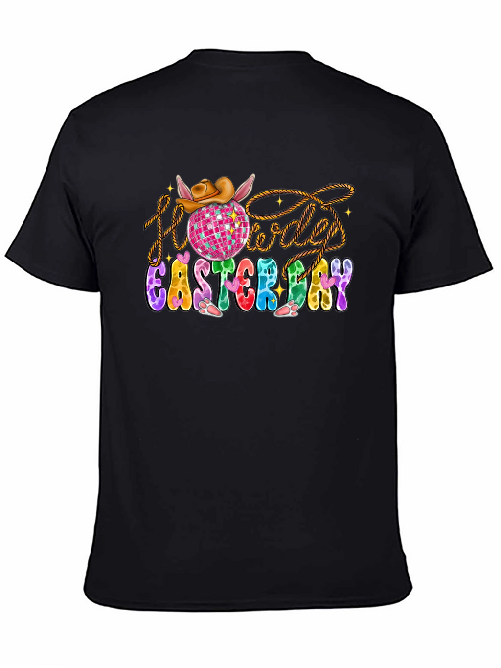 Camiseta Festiva de Pascua con Diseño Vaquero