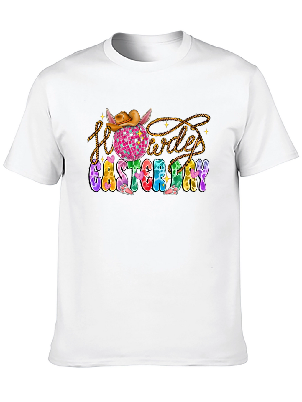 Camiseta Festiva de Pascua con Diseño Vaquero