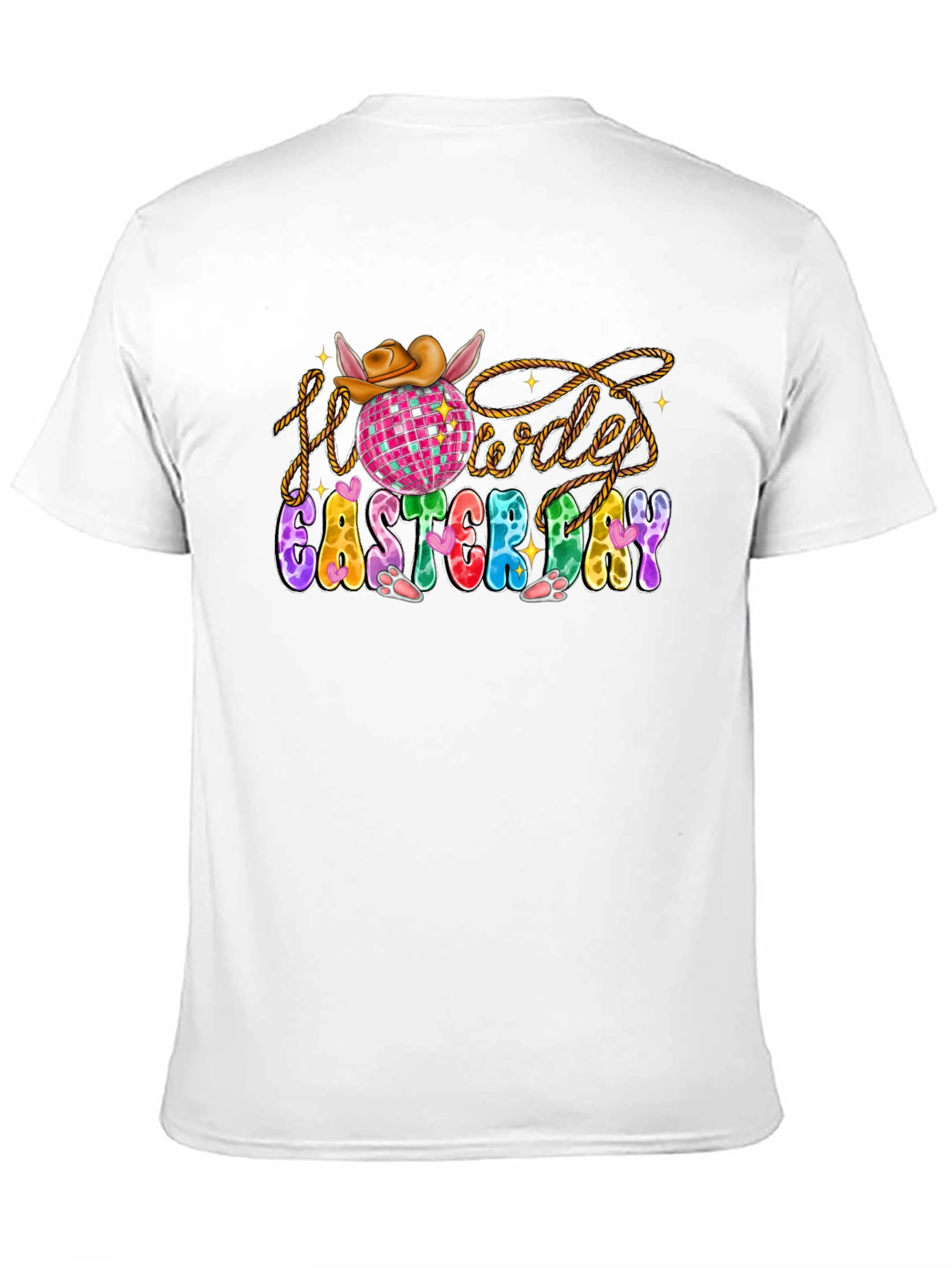Camiseta Festiva de Pascua con Diseño Vaquero