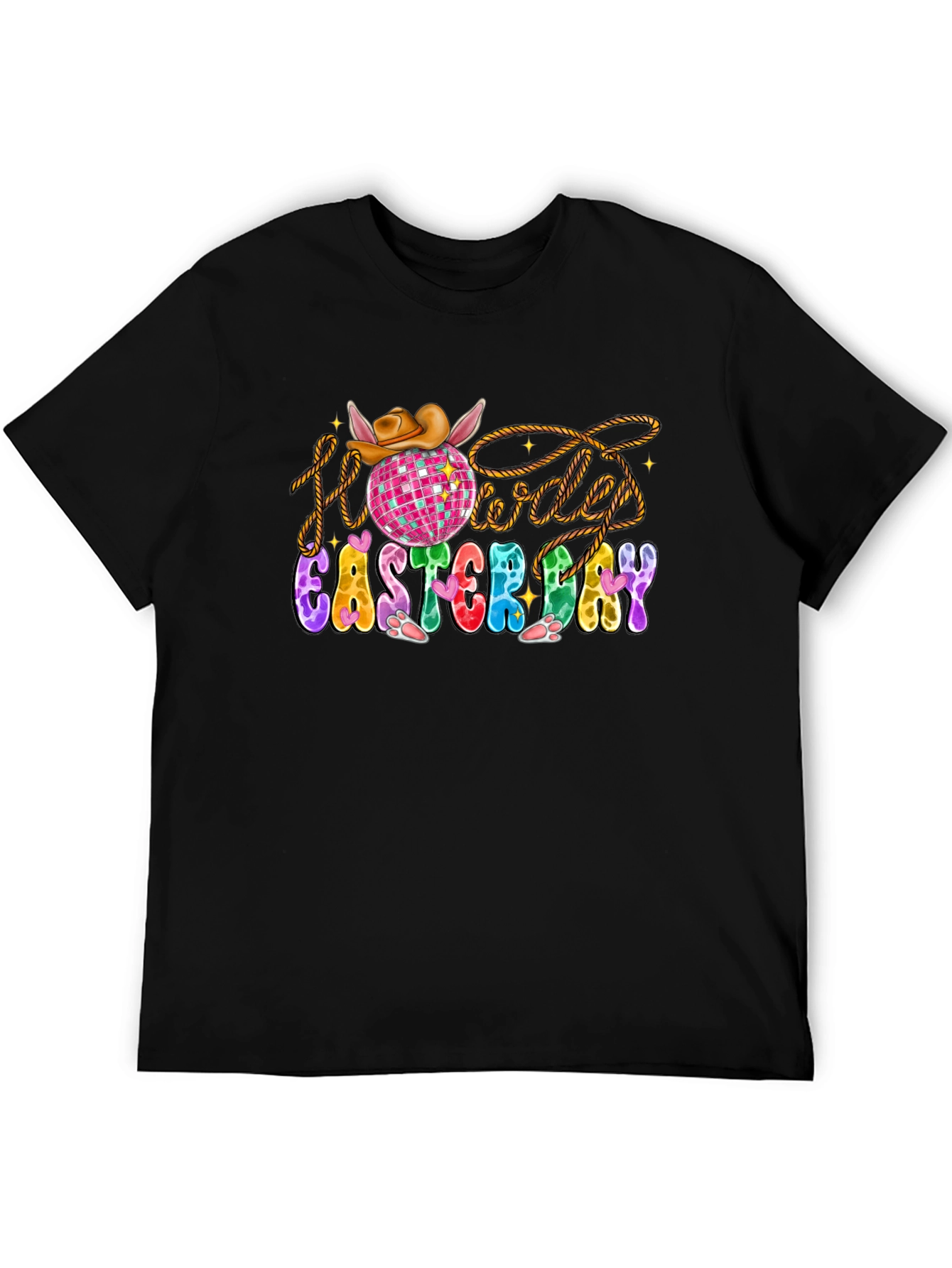 Camiseta Festiva de Pascua con Diseño Vaquero