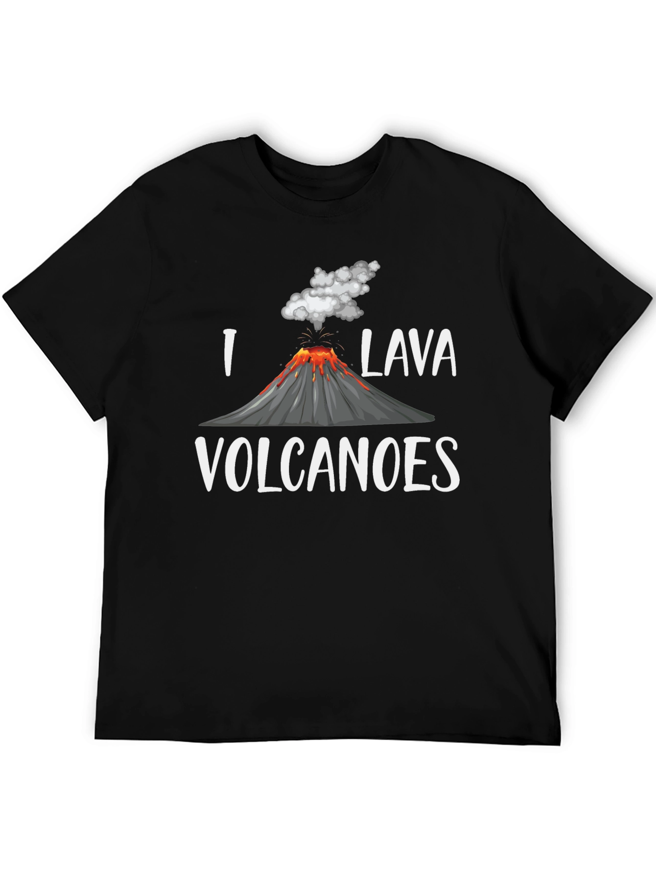 Camiseta Hombre Amo Lava Volcanes Negra