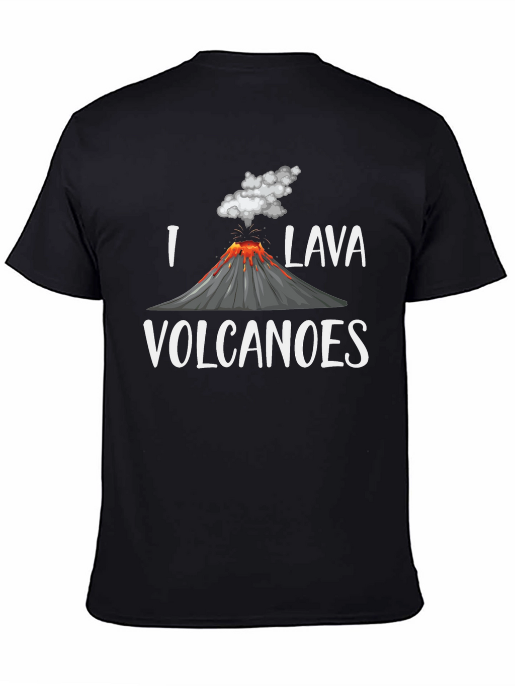 Camiseta Hombre Amo Lava Volcanes Negra