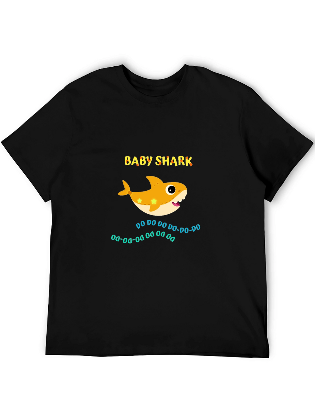 Camiseta Negra Baby Shark para Adulto