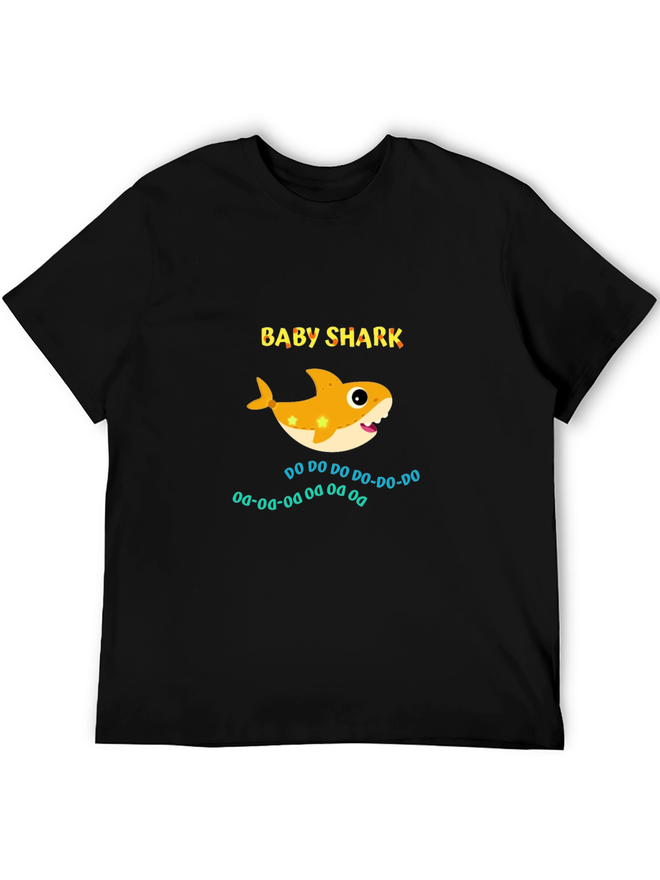 Camiseta Negra Baby Shark para Adulto