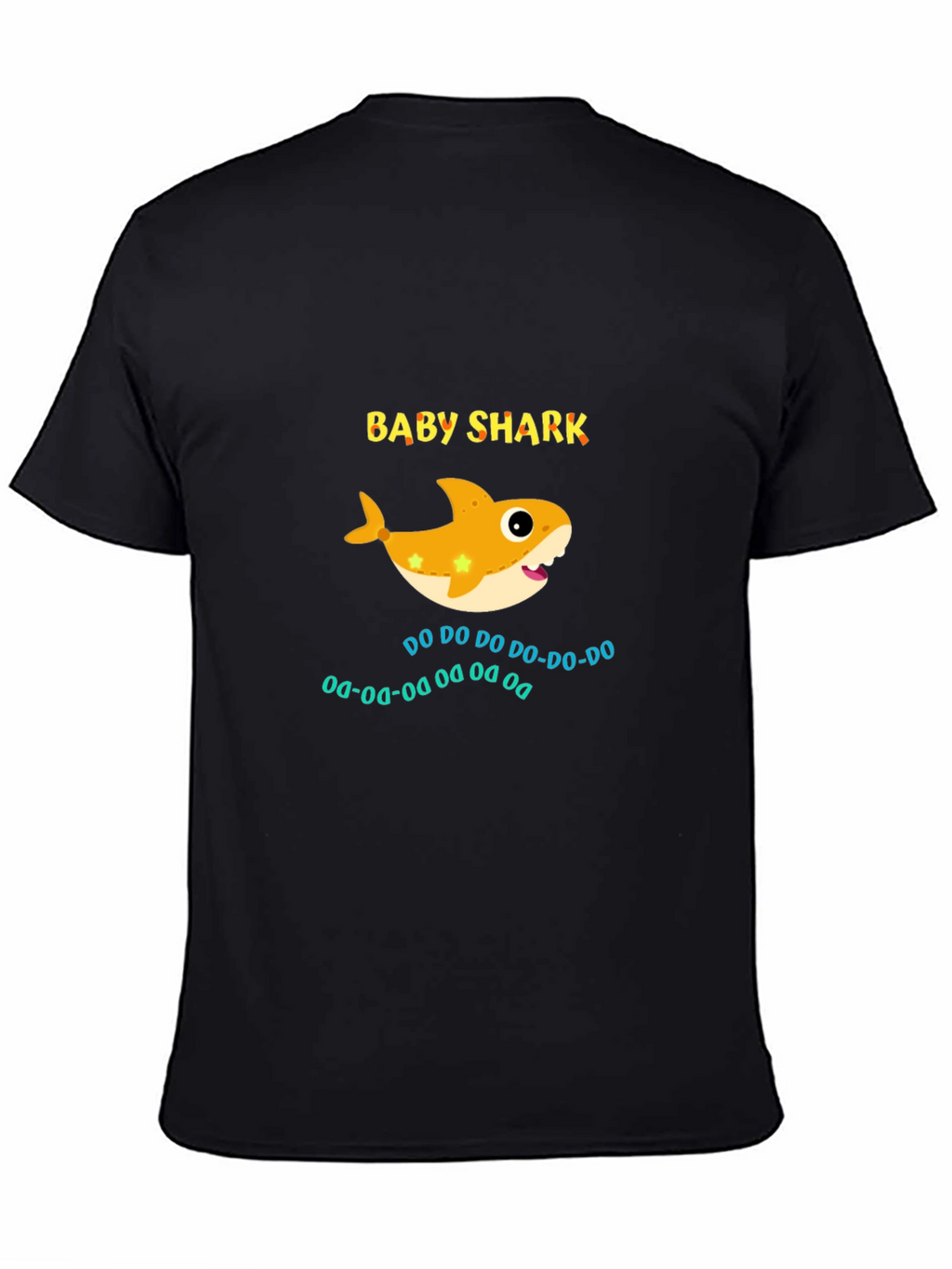 Camiseta Negra Baby Shark para Adulto