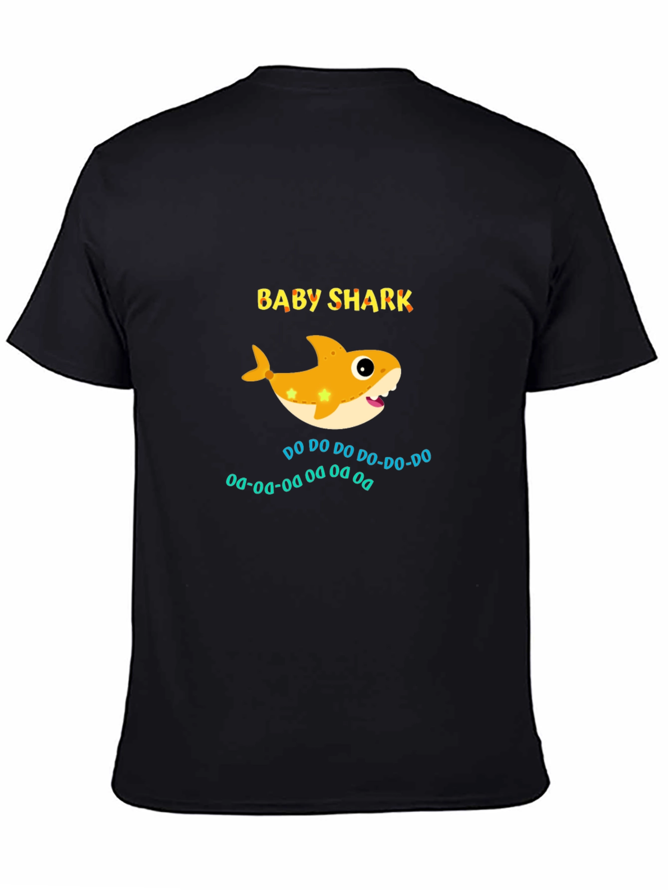Camiseta Negra Baby Shark para Adulto