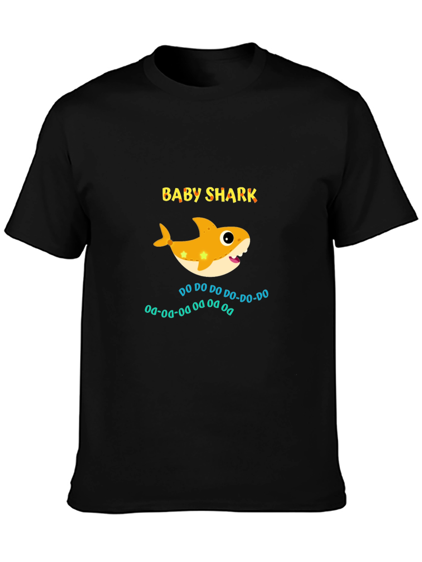 Camiseta Negra Baby Shark para Adulto