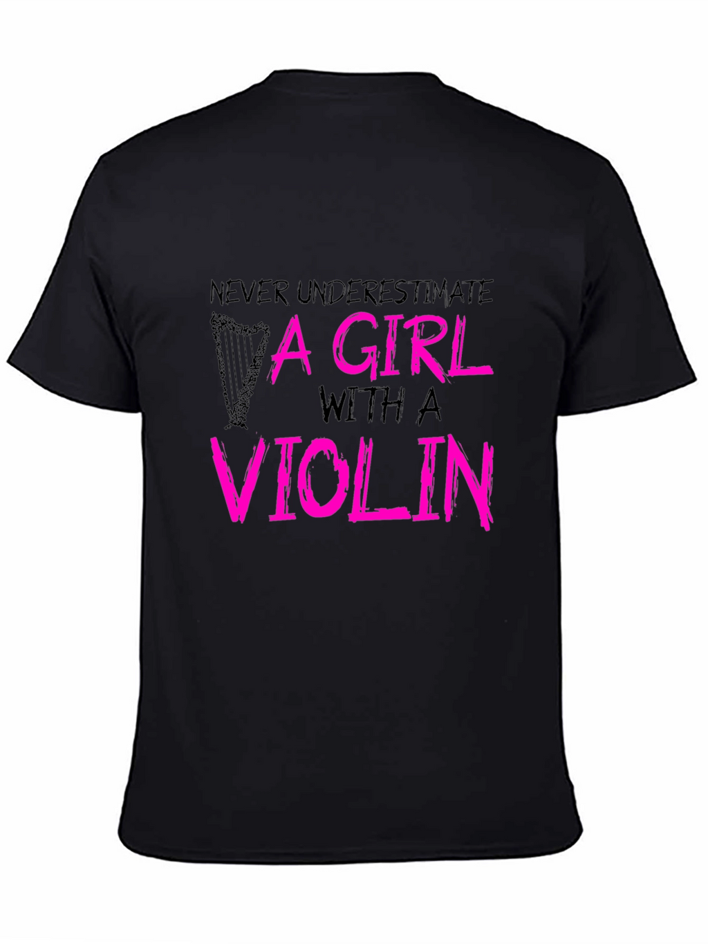 Camiseta Negra - Chica con Violín