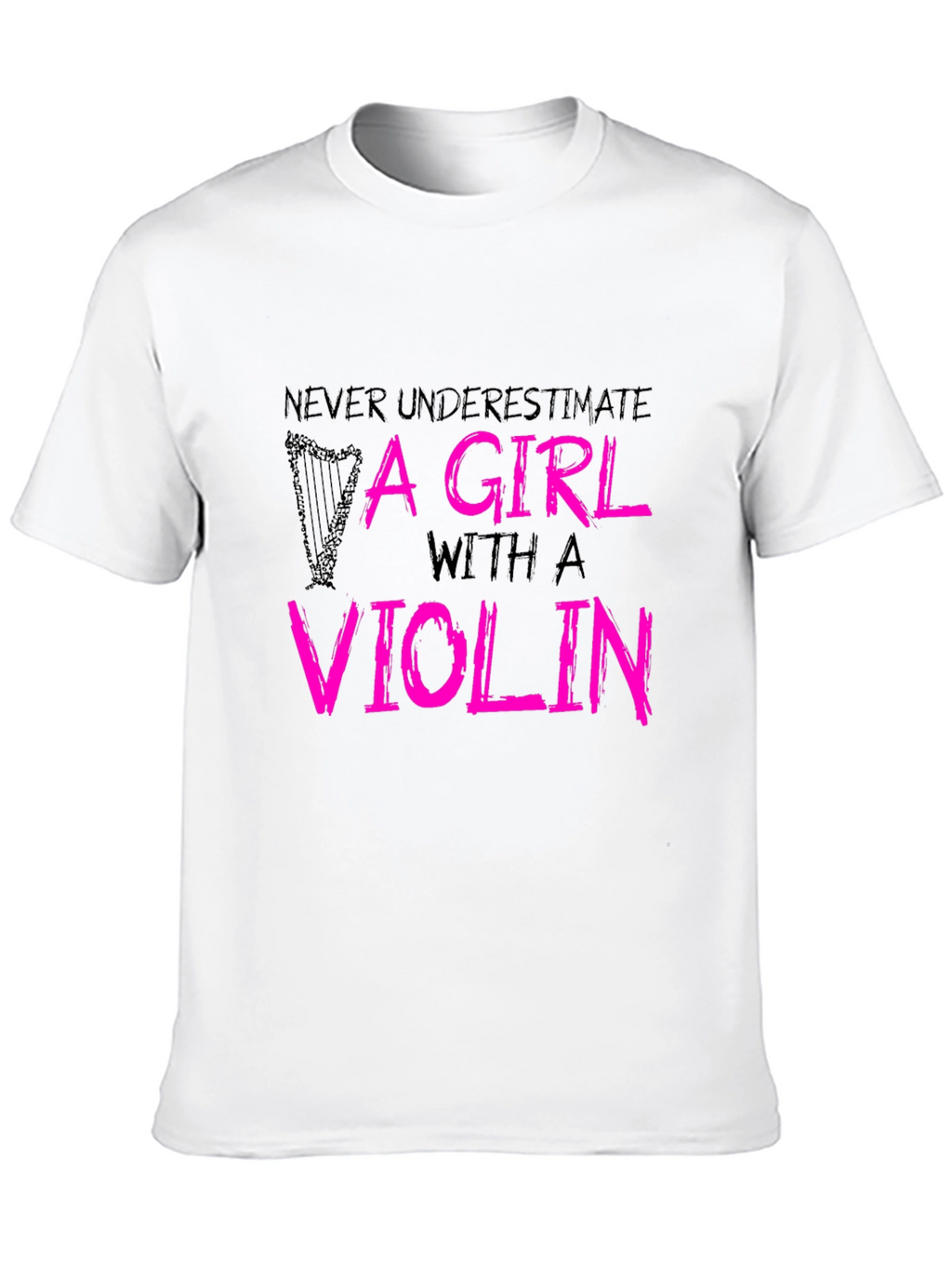 Camiseta Negra - Chica con Violín