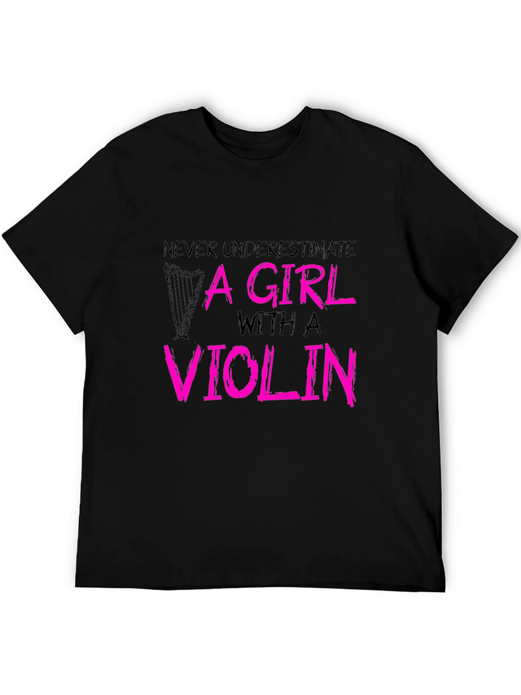 Camiseta Negra - Chica con Violín