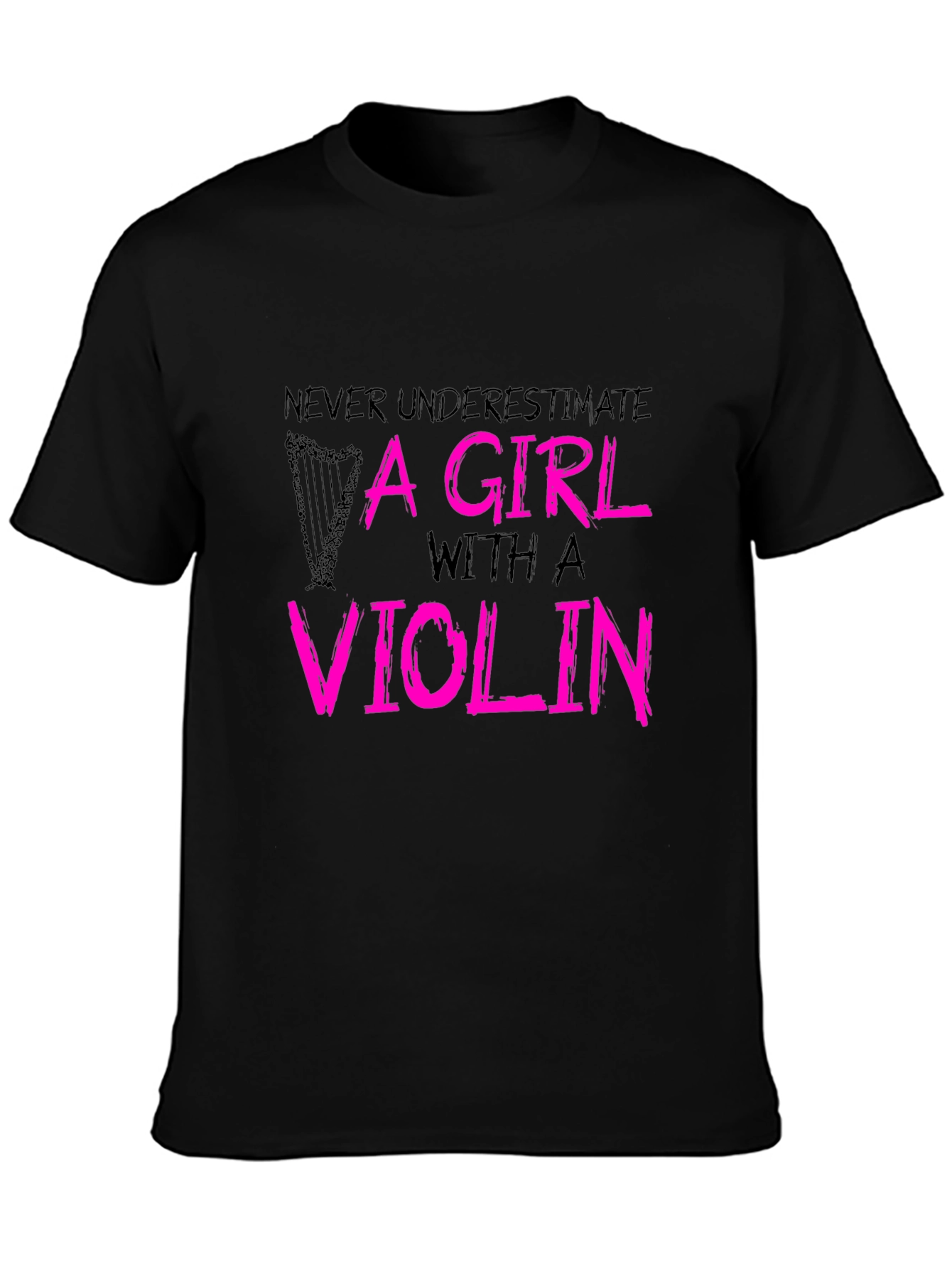 Camiseta Negra - Chica con Violín