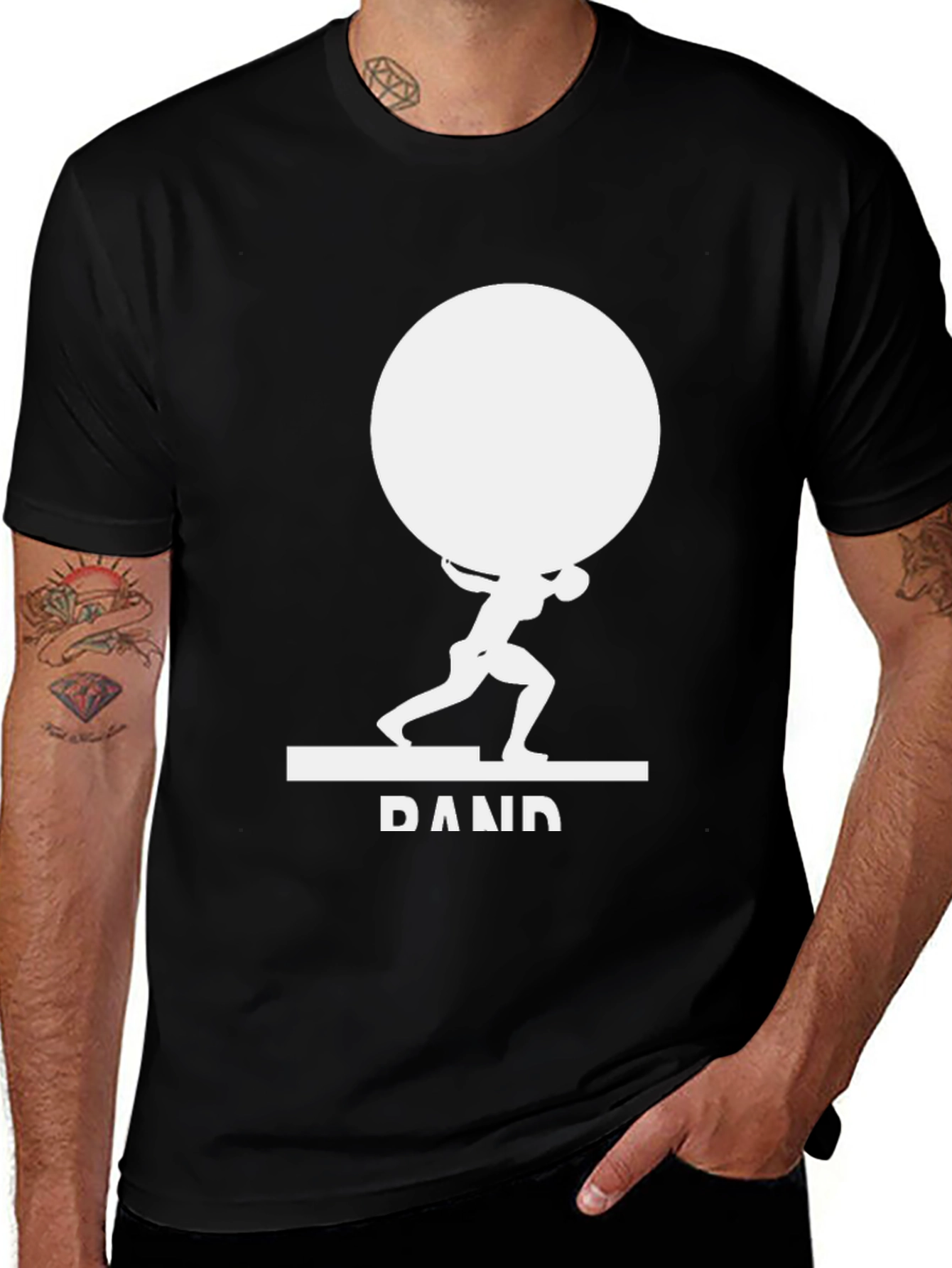 Camiseta Negra Atlas DAND - Estilo y Fuerza