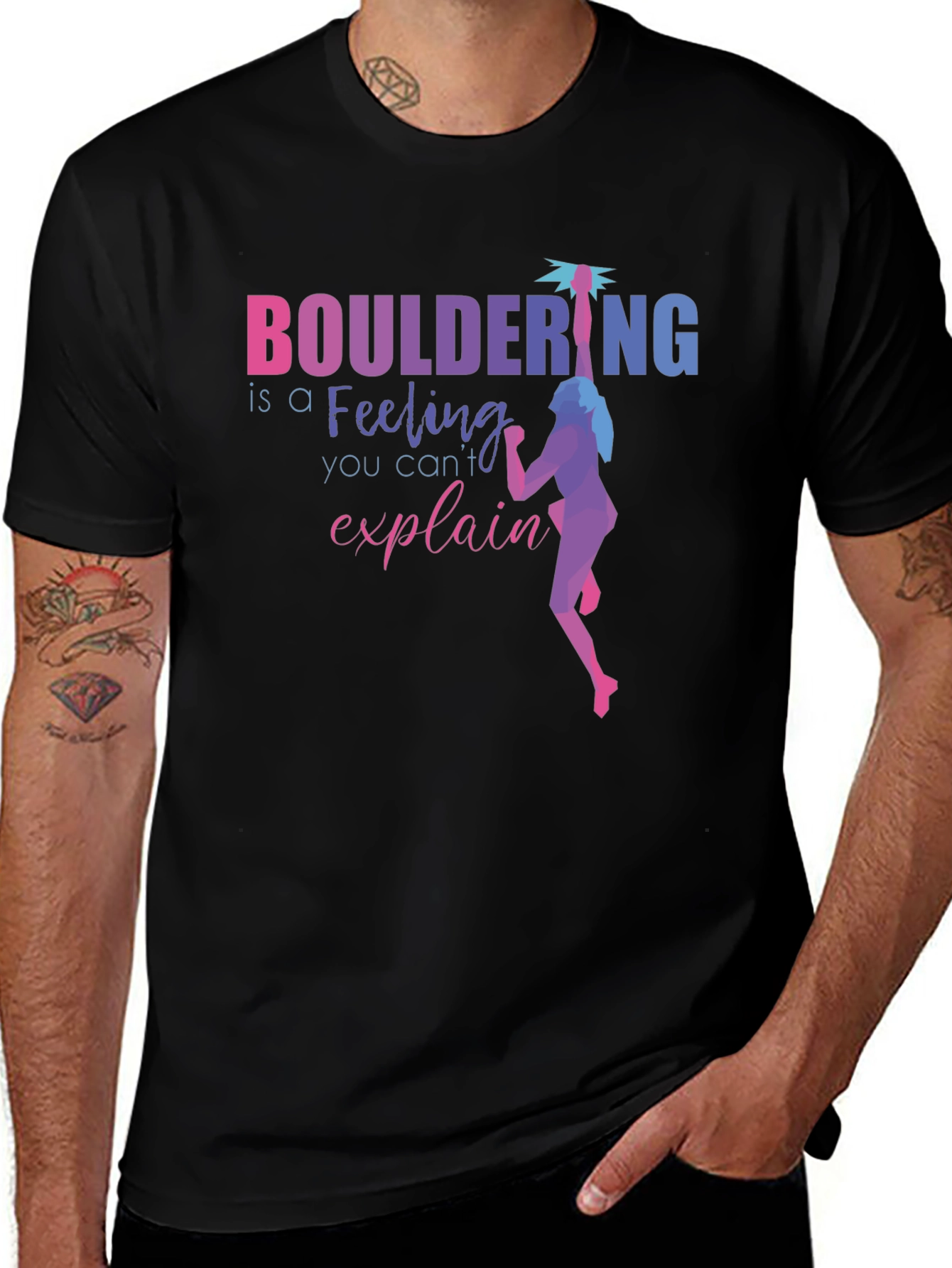 Camiseta Negra Bouldering: Una Sensación Inexplicable