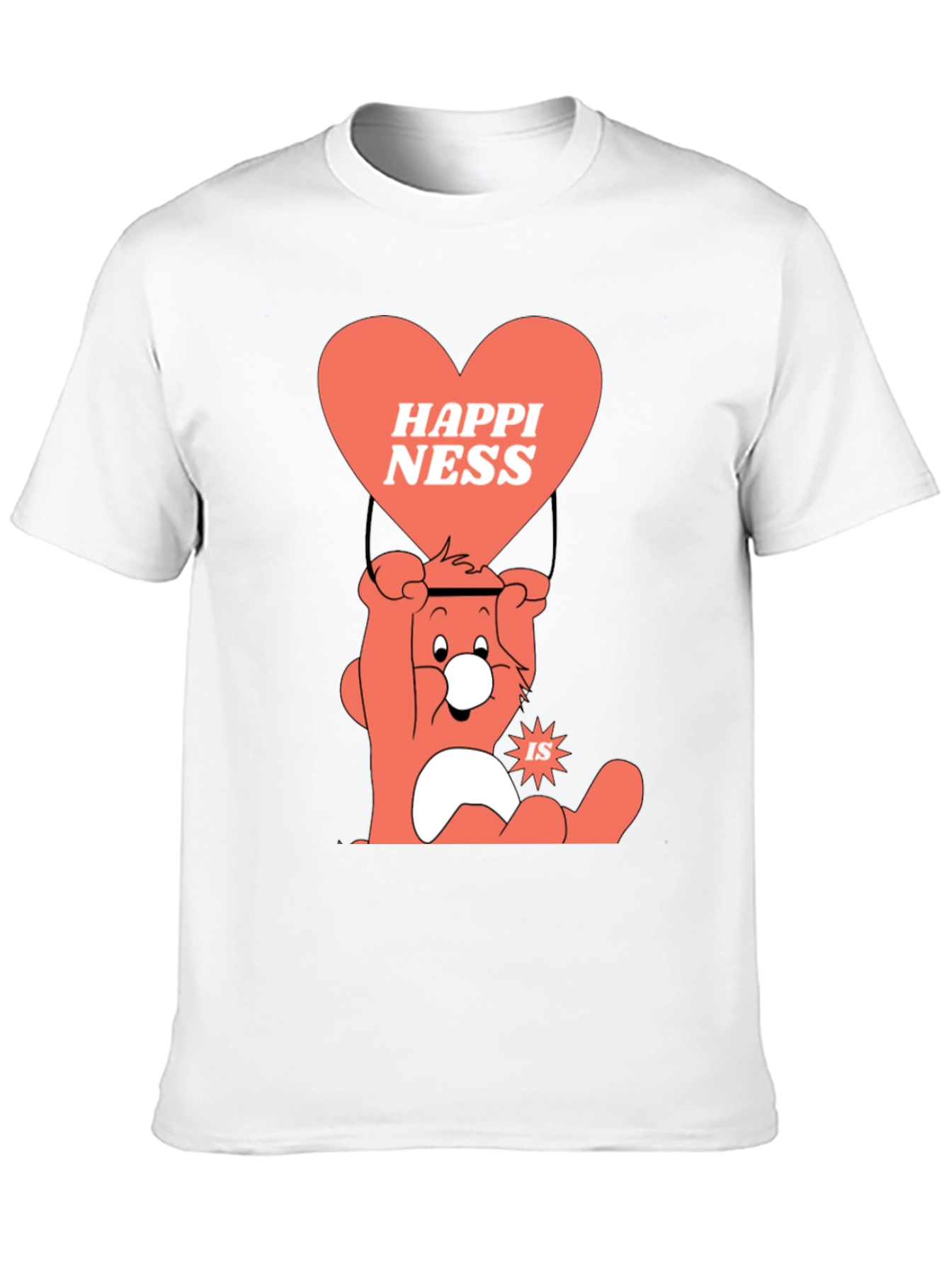 Camiseta Negra con Diseño de Oso Feliz