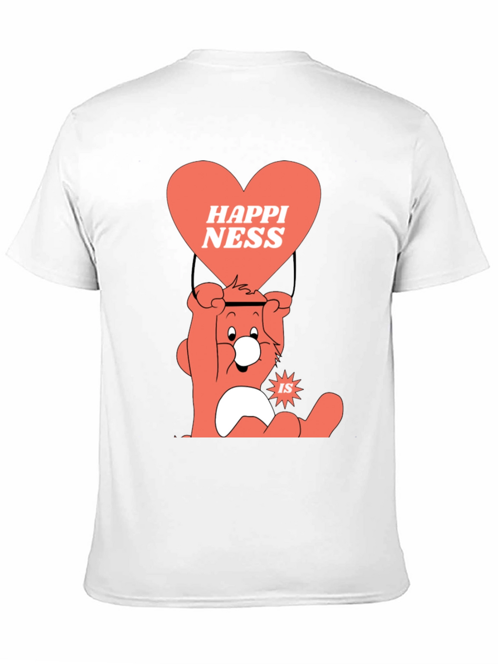 Camiseta Negra con Diseño de Oso Feliz