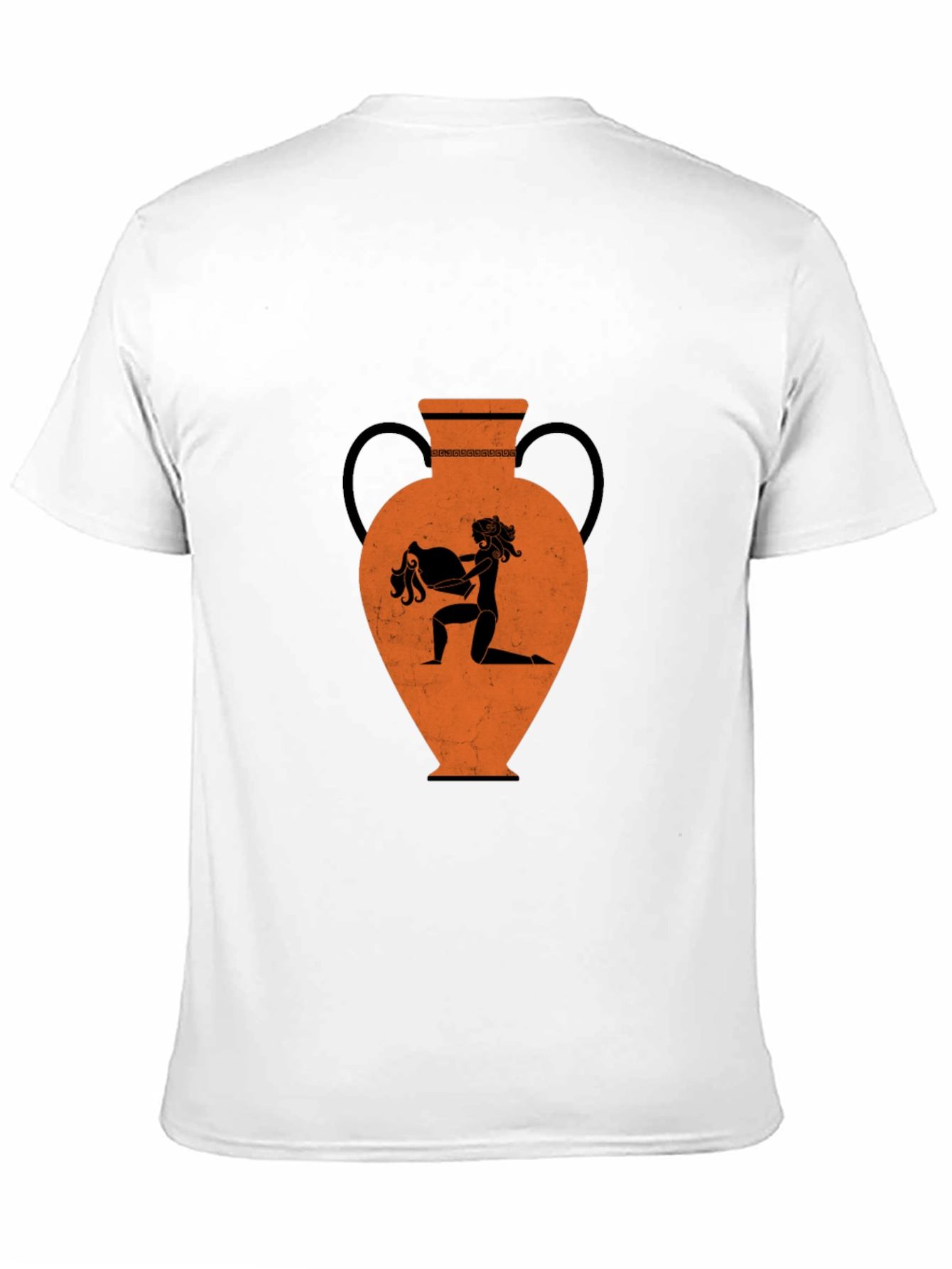 Camiseta Negra con Diseño de Ánfora Griega
