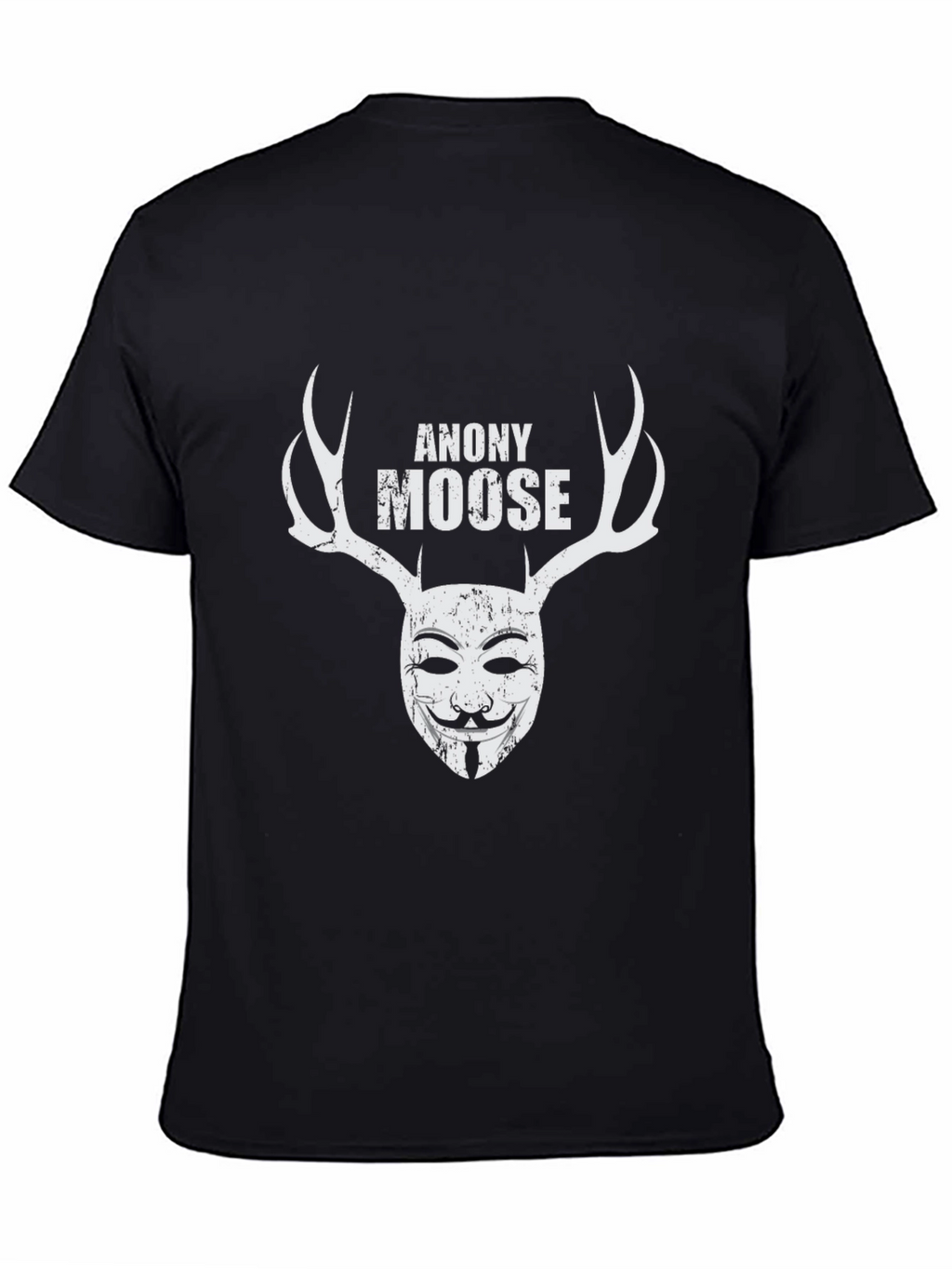 Camiseta Negra Anony Moose - Estilo Único
