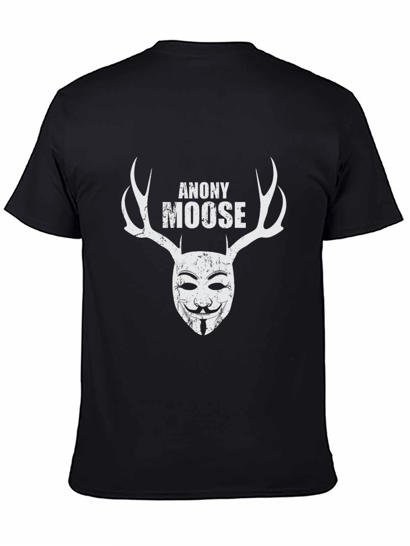 Camiseta Negra Anony Moose - Estilo Único