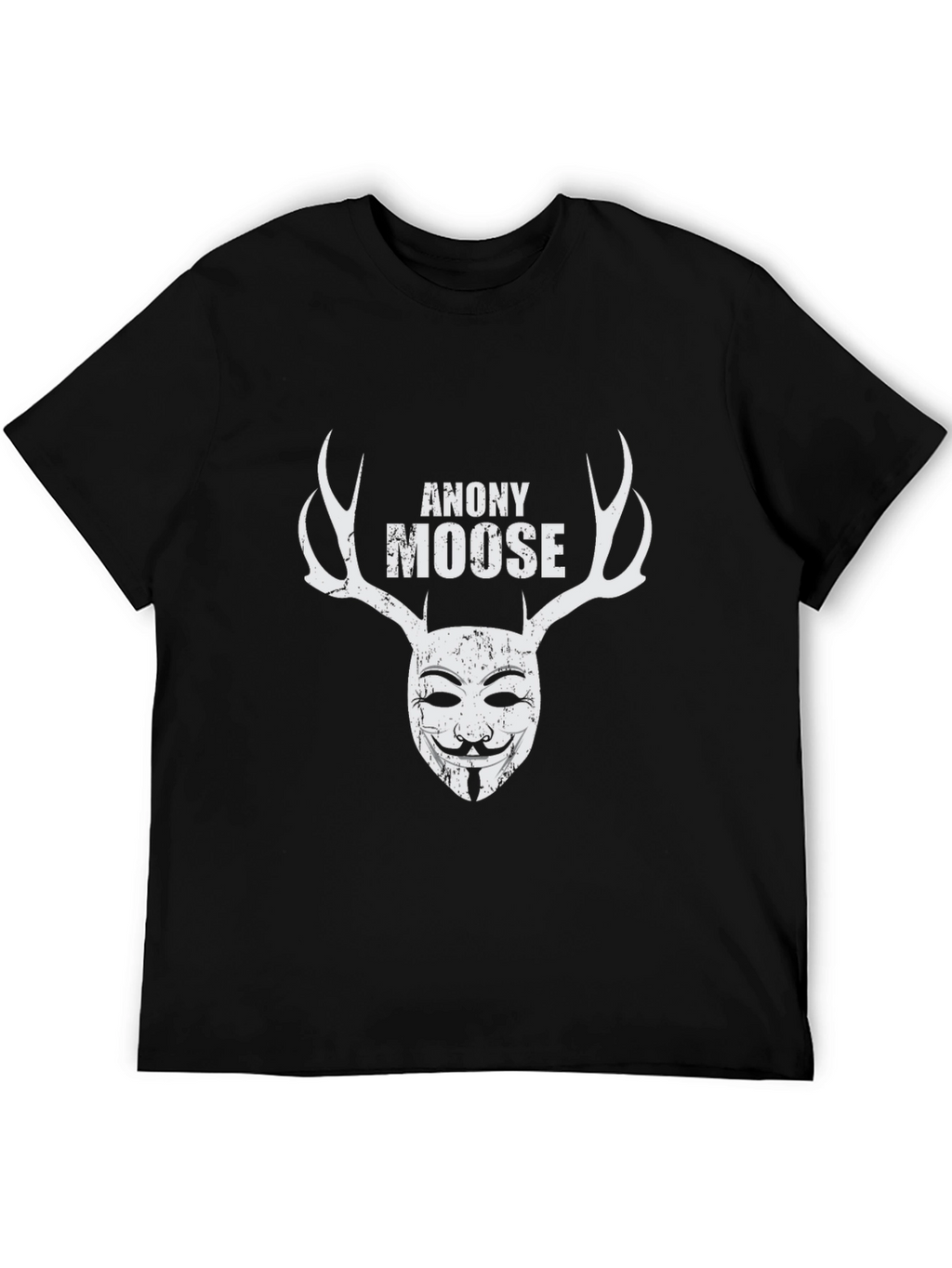 Camiseta Negra Anony Moose - Estilo Único