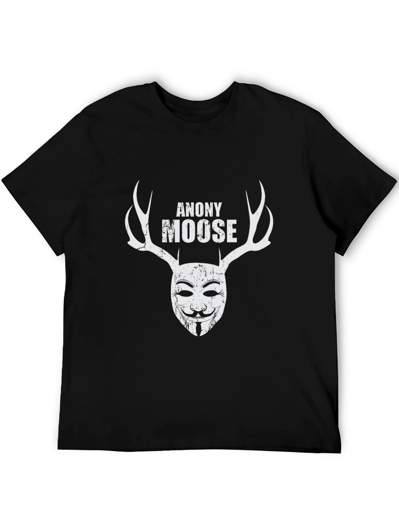 Camiseta Negra Anony Moose - Estilo Único