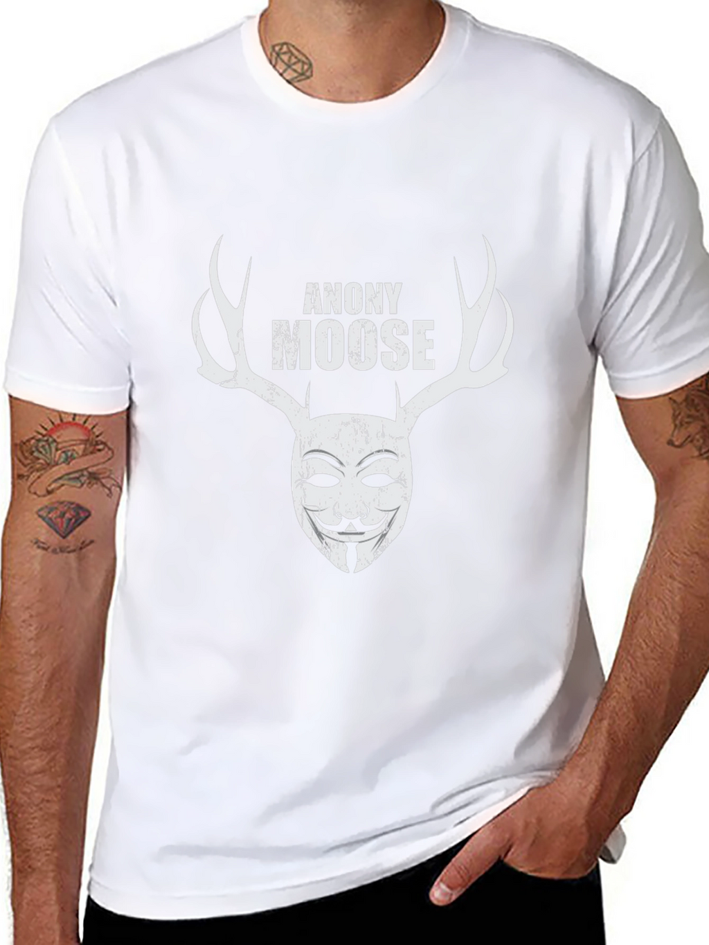 Camiseta Negra Anony Moose - Estilo Único