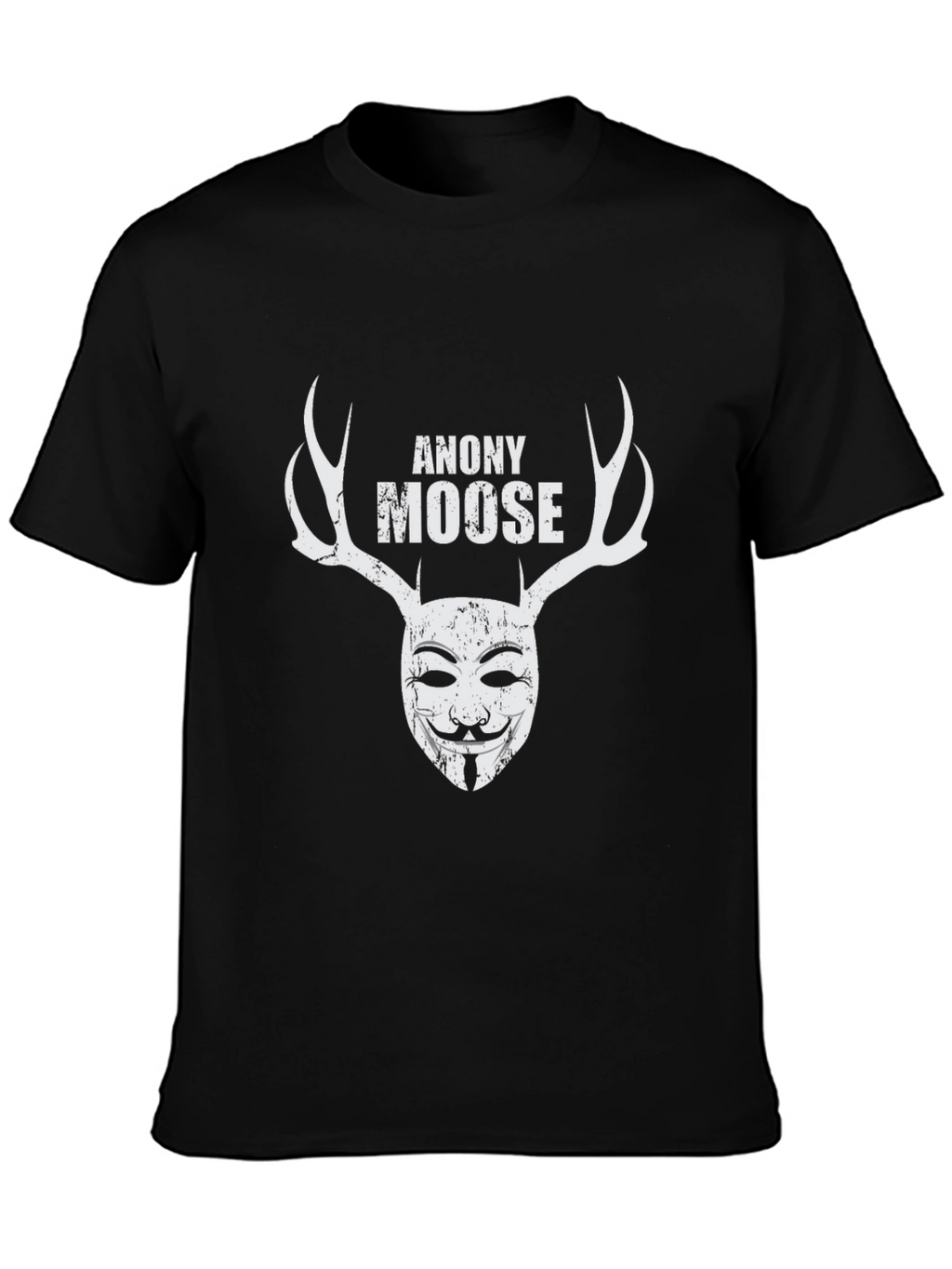 Camiseta Negra Anony Moose - Estilo Único