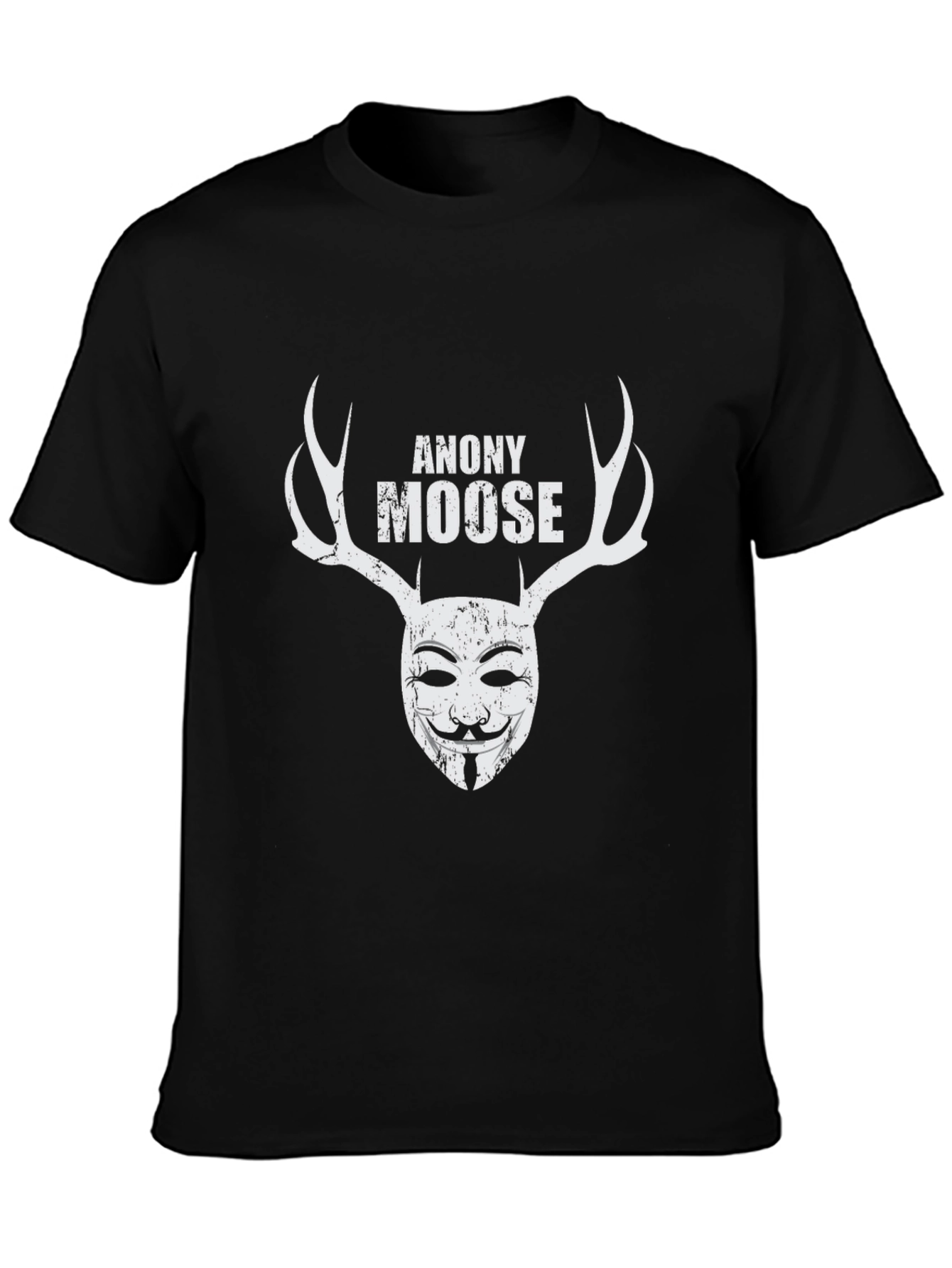 Camiseta Negra Anony Moose - Estilo Único