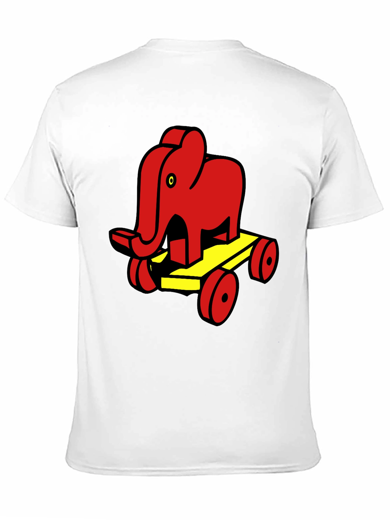 Camiseta Negra con Diseño de Elefante de Juguete