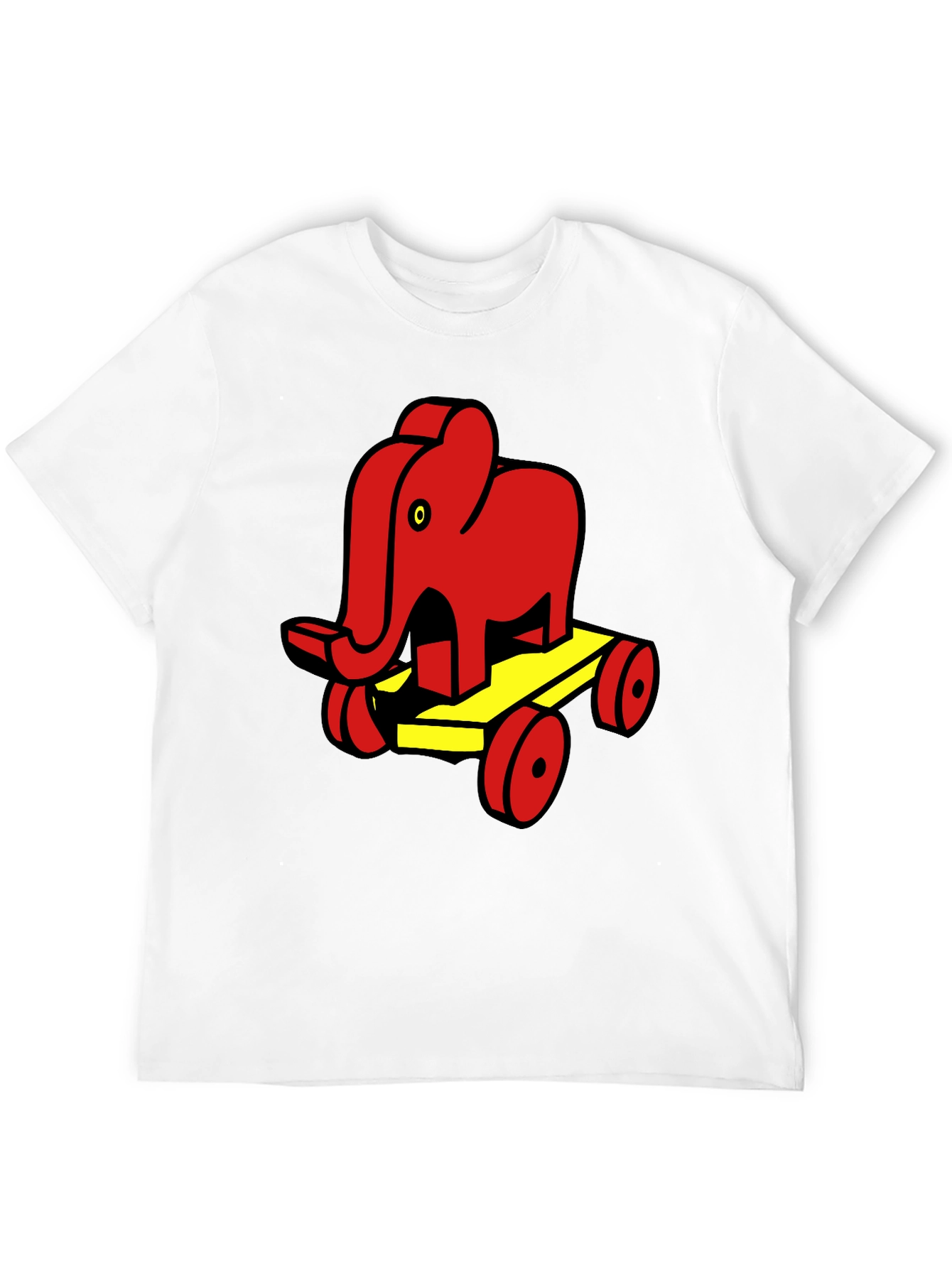 Camiseta Negra con Diseño de Elefante de Juguete