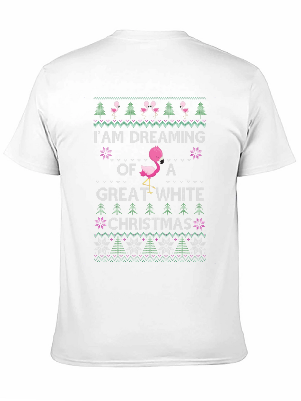 Camiseta Navideña Flamingo Great White Christmas