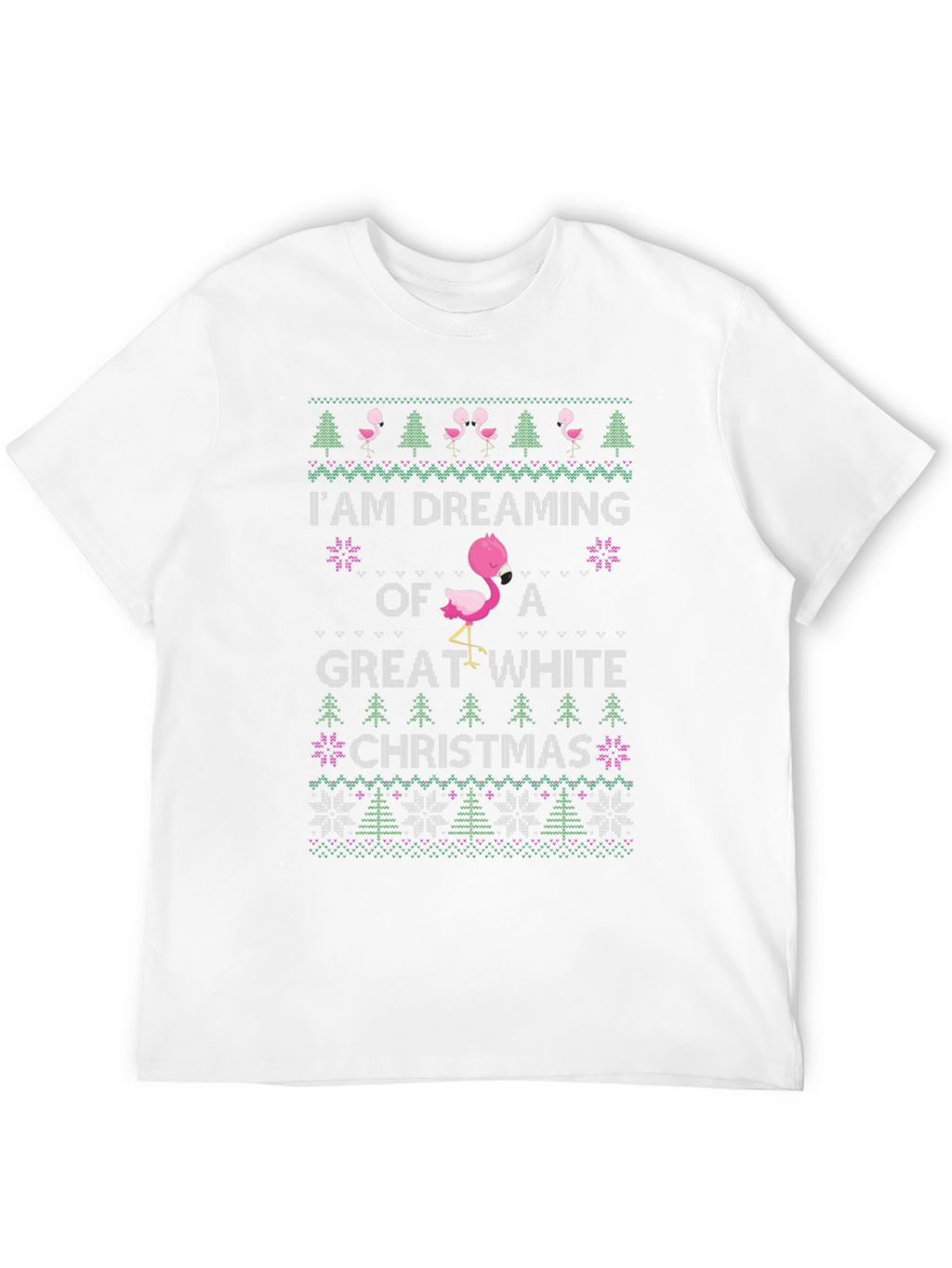 Camiseta Navideña Flamingo Great White Christmas