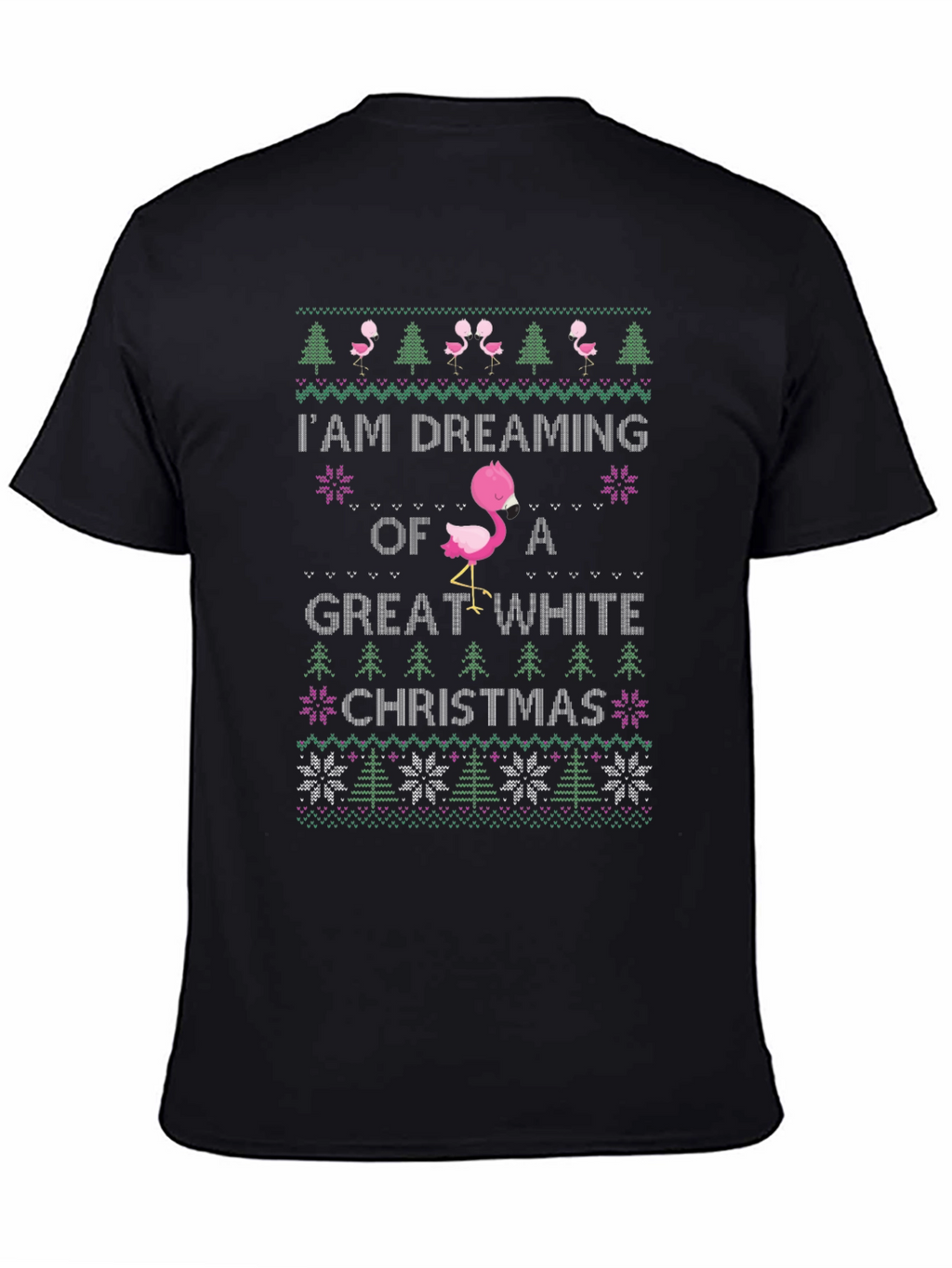 Camiseta Navideña Flamingo Great White Christmas