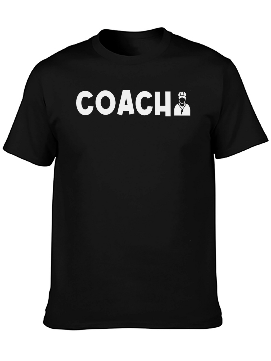 Camiseta Coach Negra Diseño Entrenador