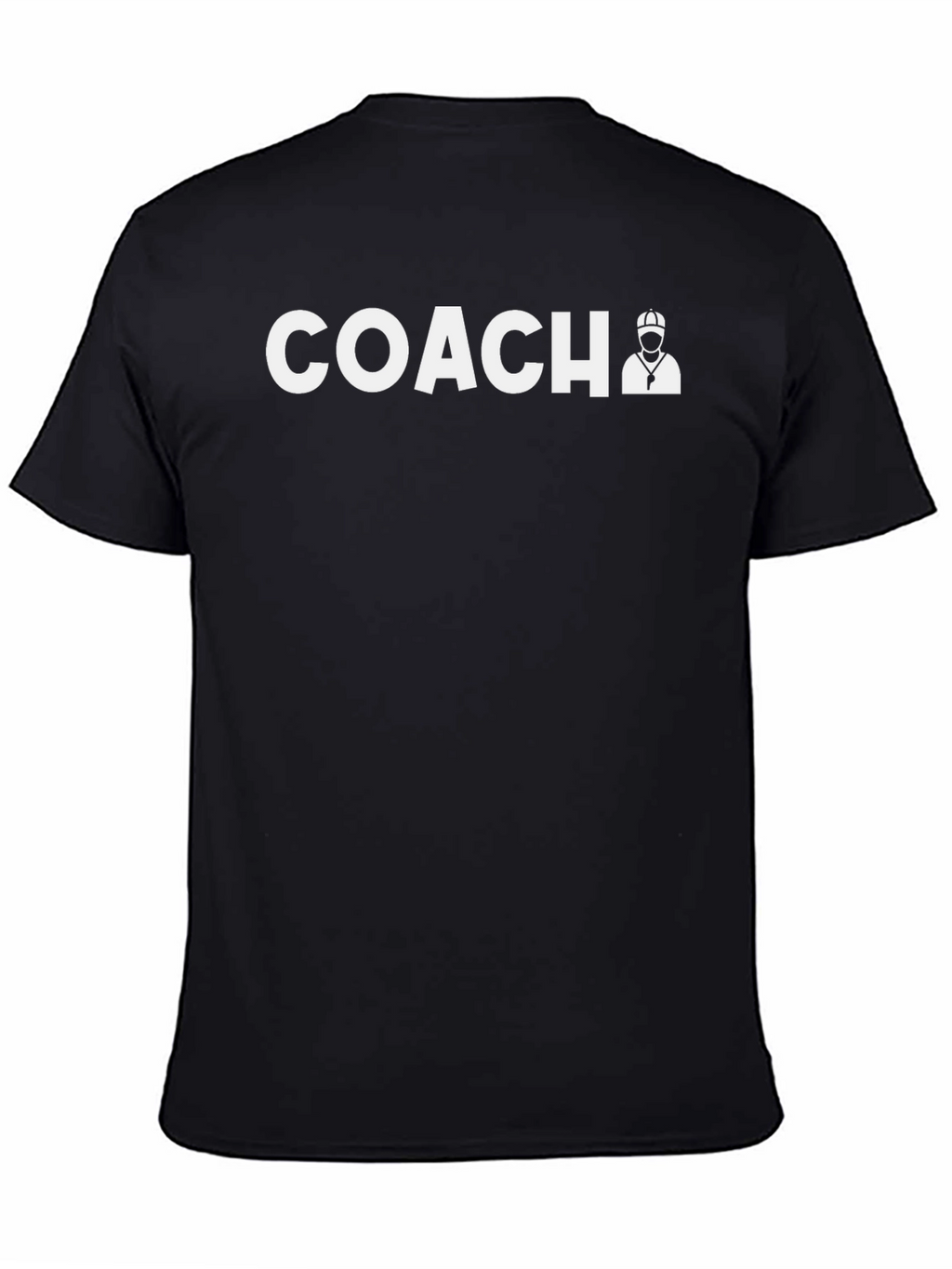 Camiseta Coach Negra Diseño Entrenador
