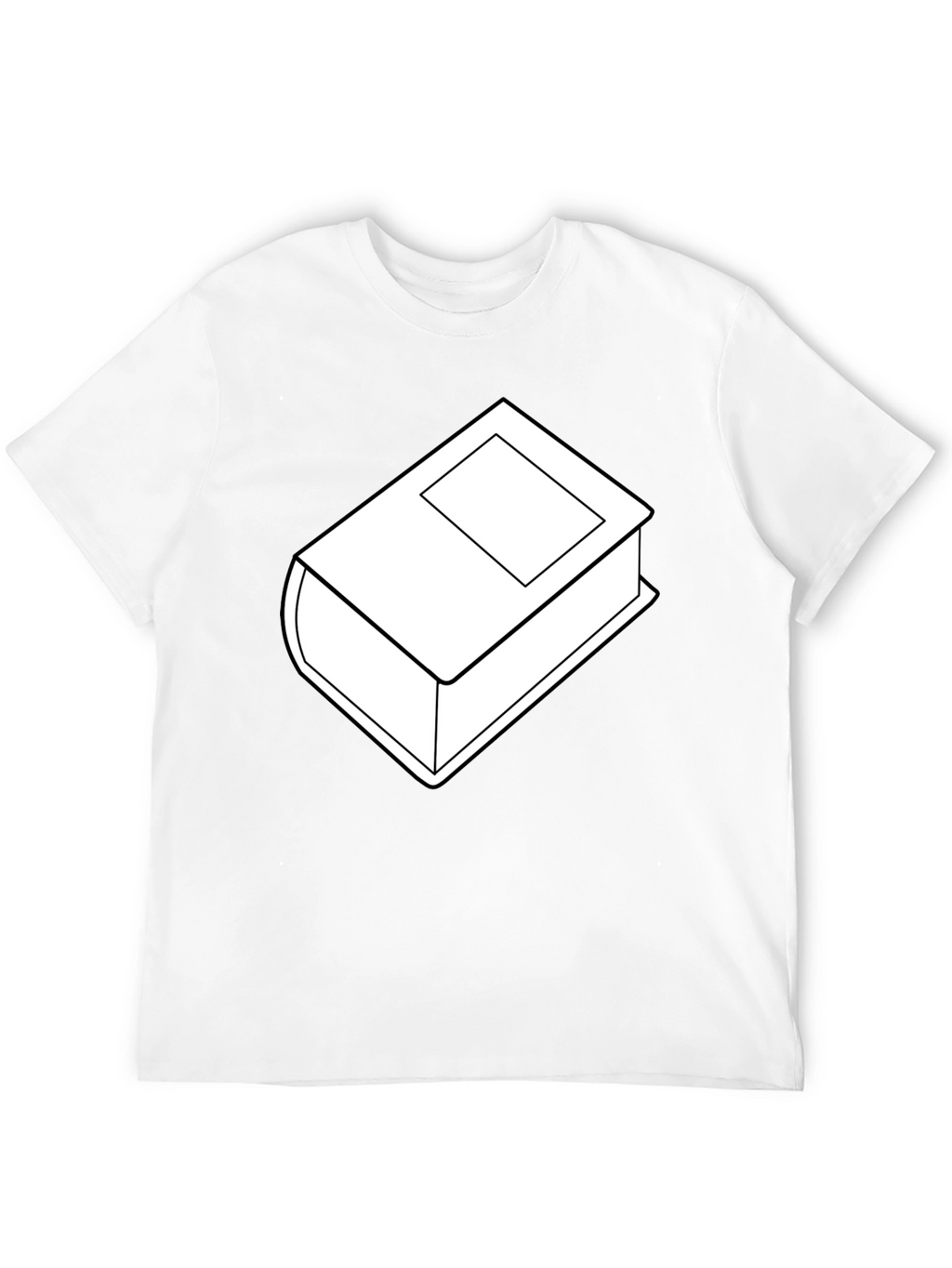 Camiseta Negra con Diseño de Libro Blanco