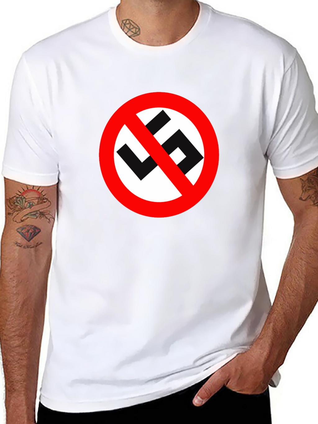 Camiseta Negra Anti-Nazismo: Estilo y Conciencia