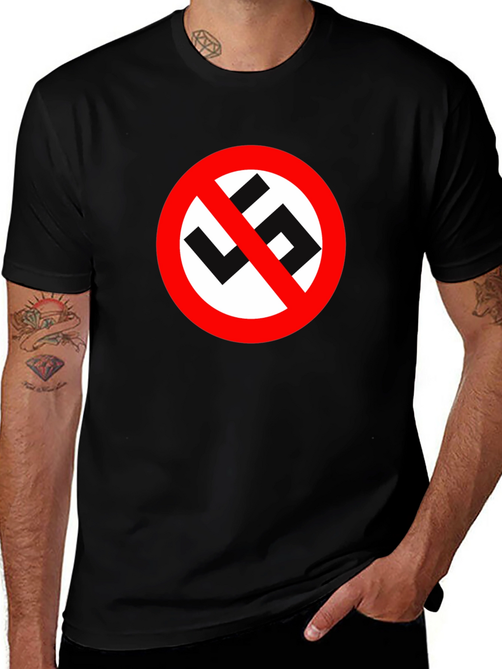 Camiseta Negra Anti-Nazismo: Estilo y Conciencia