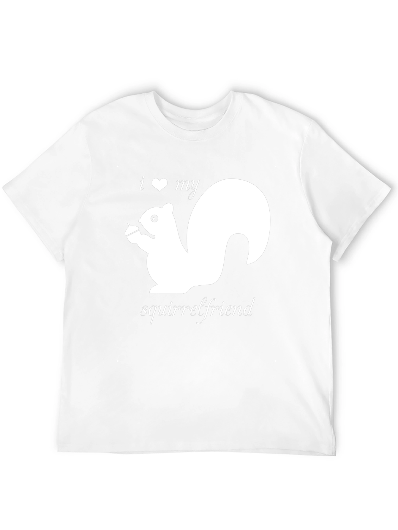 Camiseta Negra Amo a mi amiga ardilla