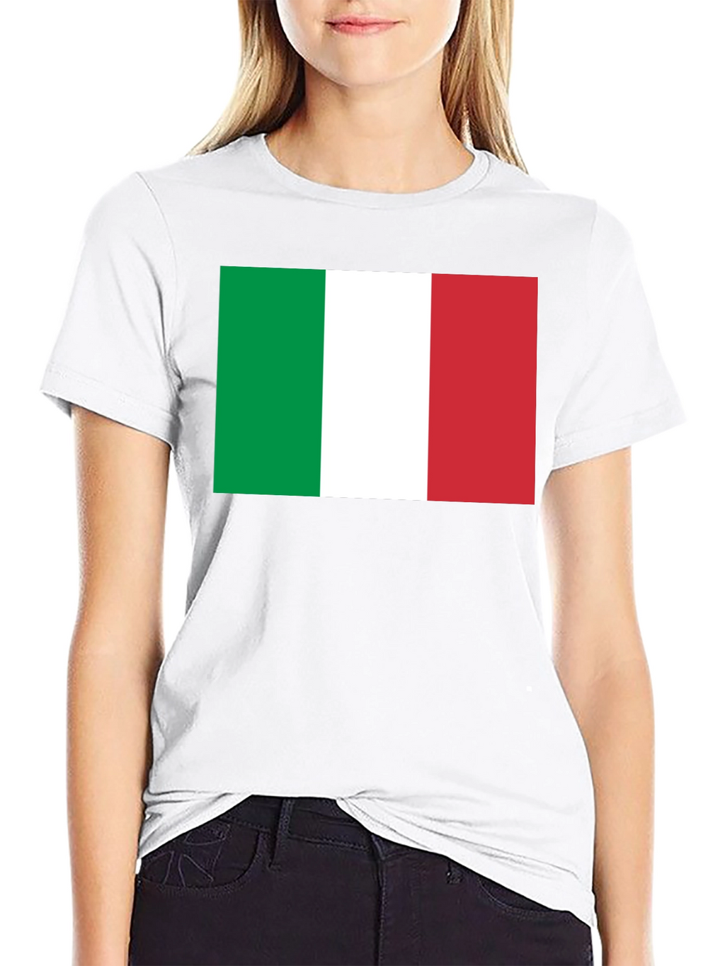 Camiseta Italia Bandera Diseño Algodón