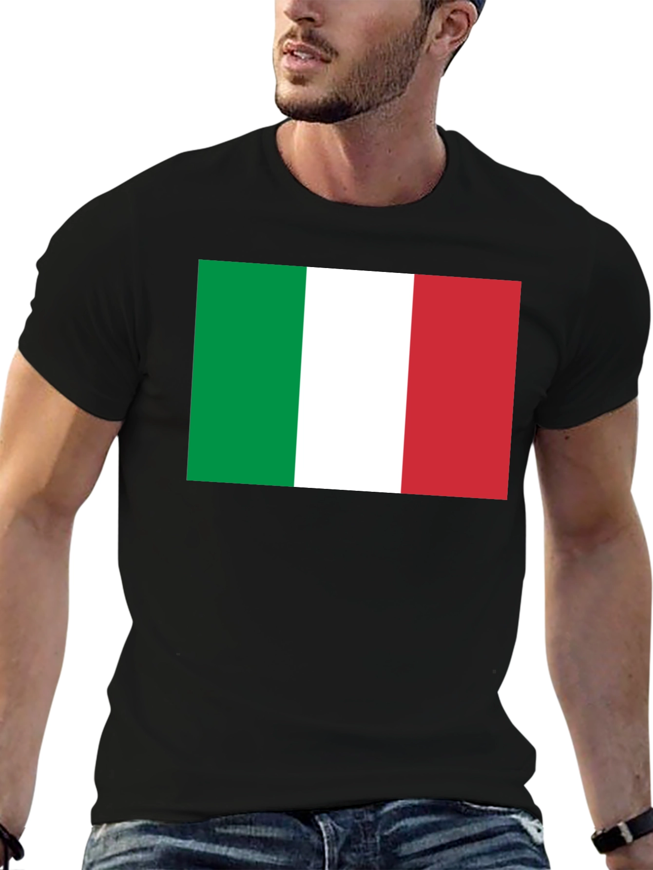 Camiseta Italia Bandera Diseño Algodón