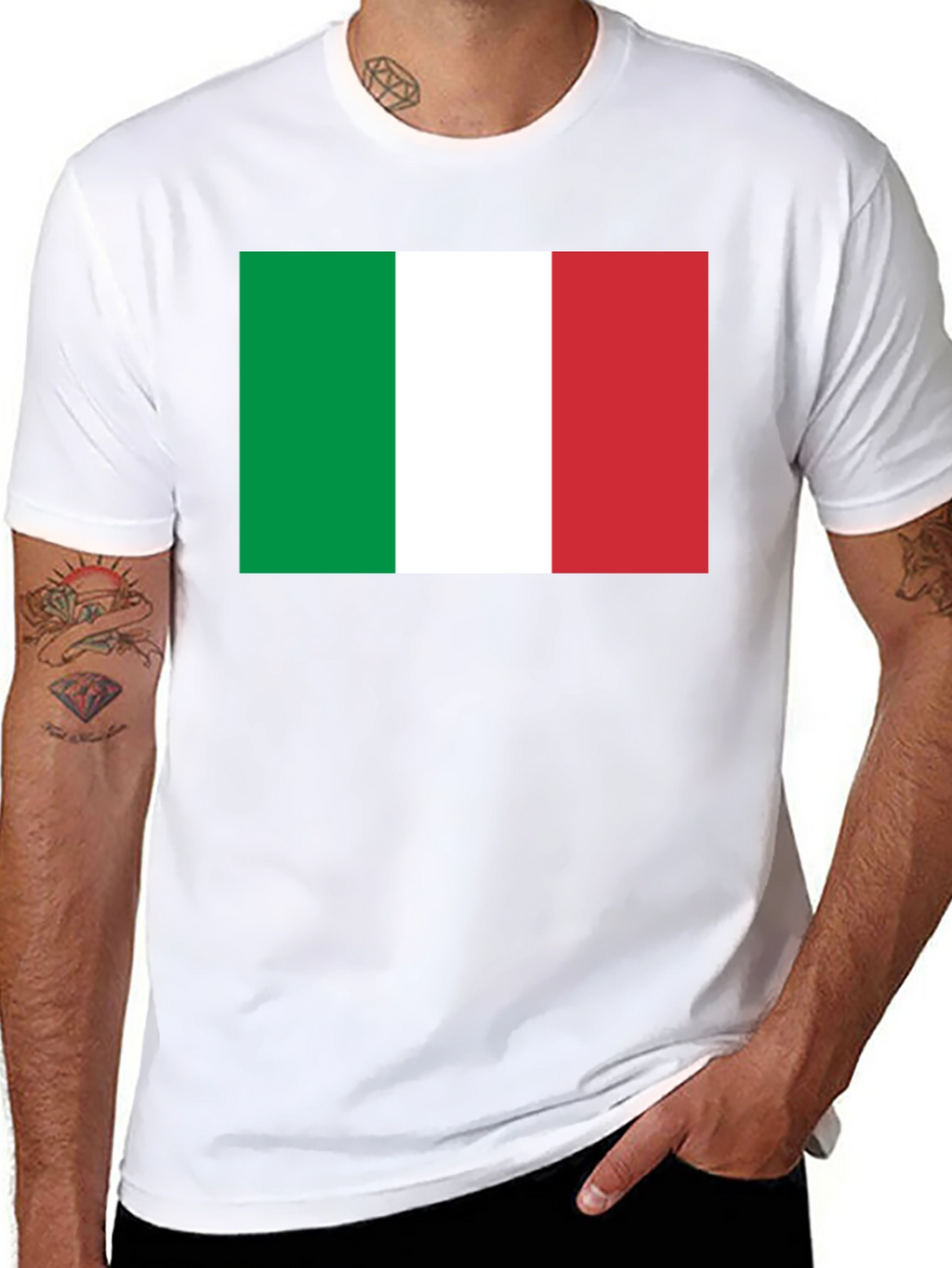 Camiseta Italia Bandera Diseño Algodón