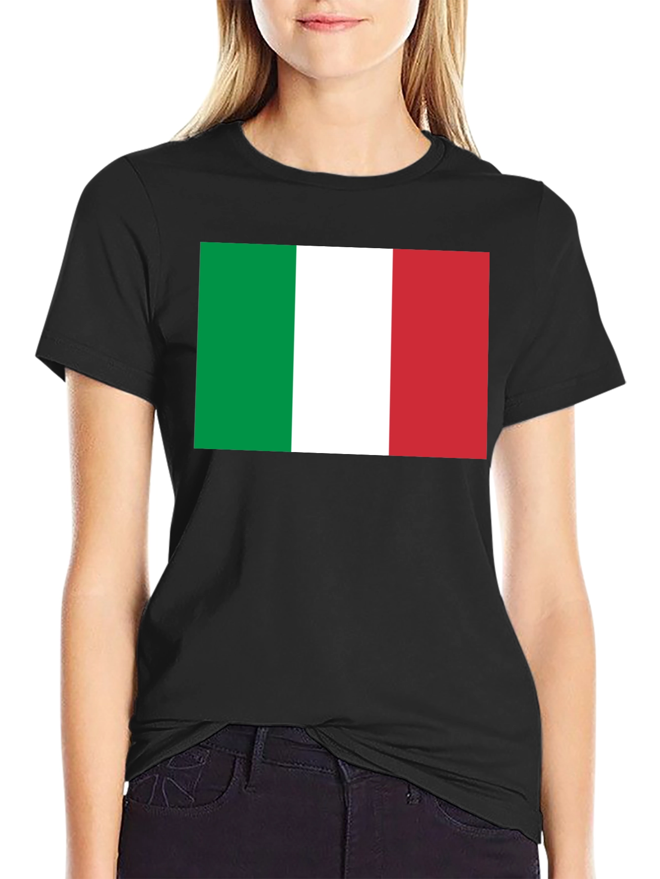 Camiseta Italia Bandera Diseño Algodón