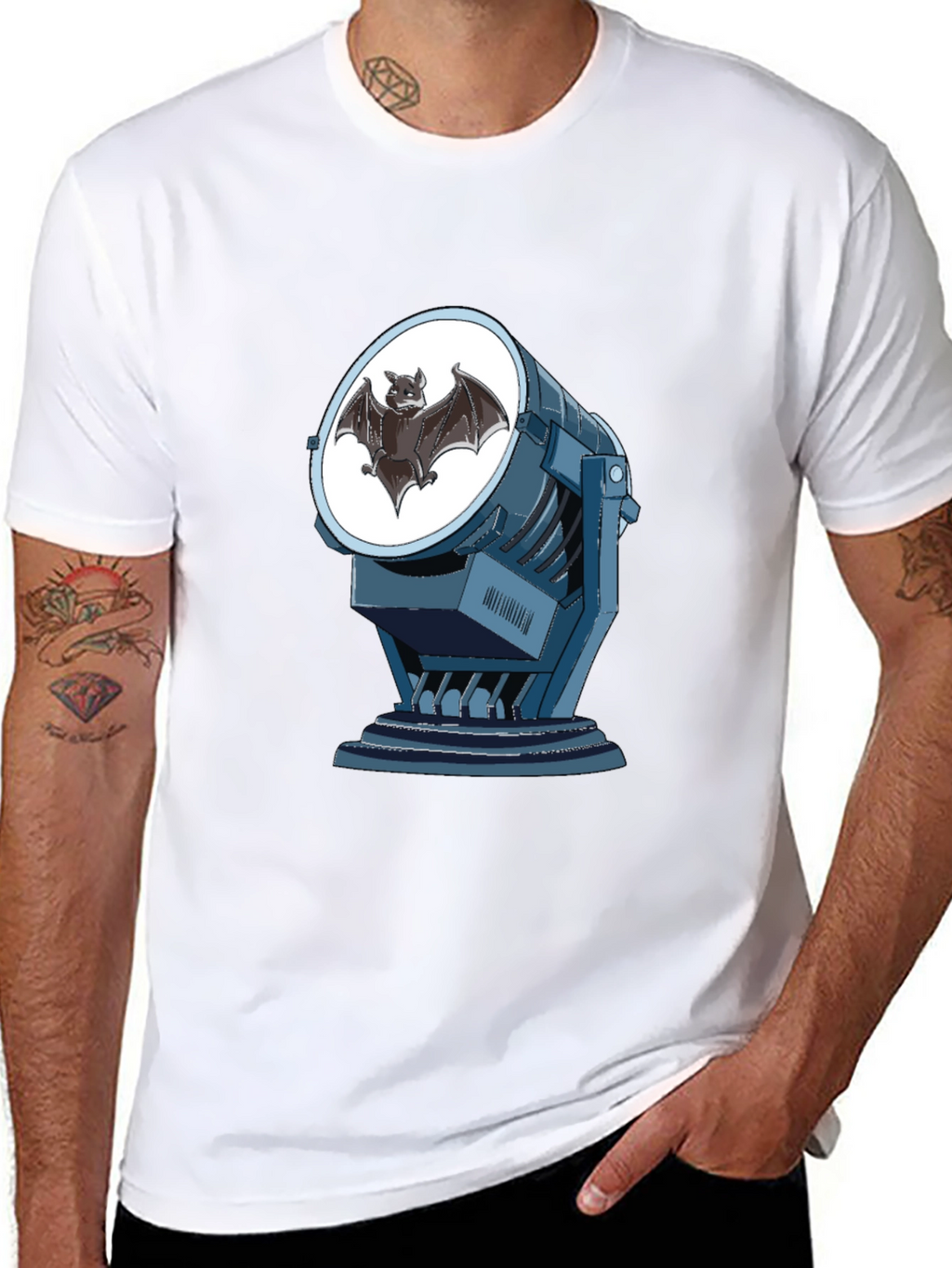 Camiseta Negra con Diseño de Bati-señal