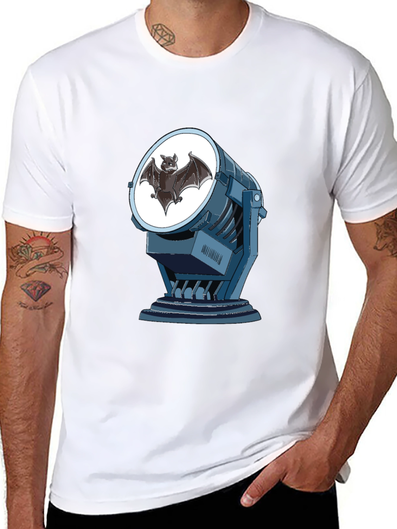 Camiseta Negra con Diseño de Bati-señal