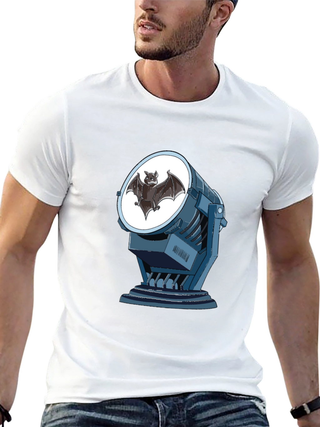 Camiseta Negra con Diseño de Bati-señal